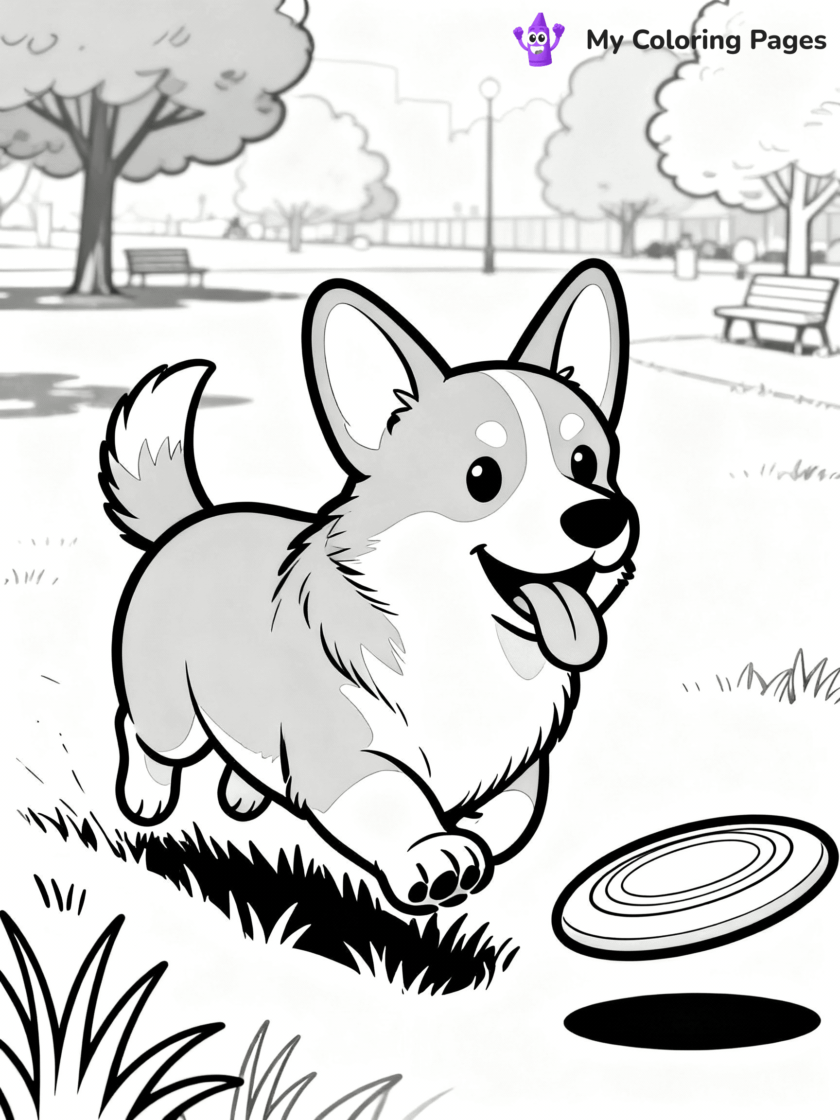 Corgi Coloring Pages - 23