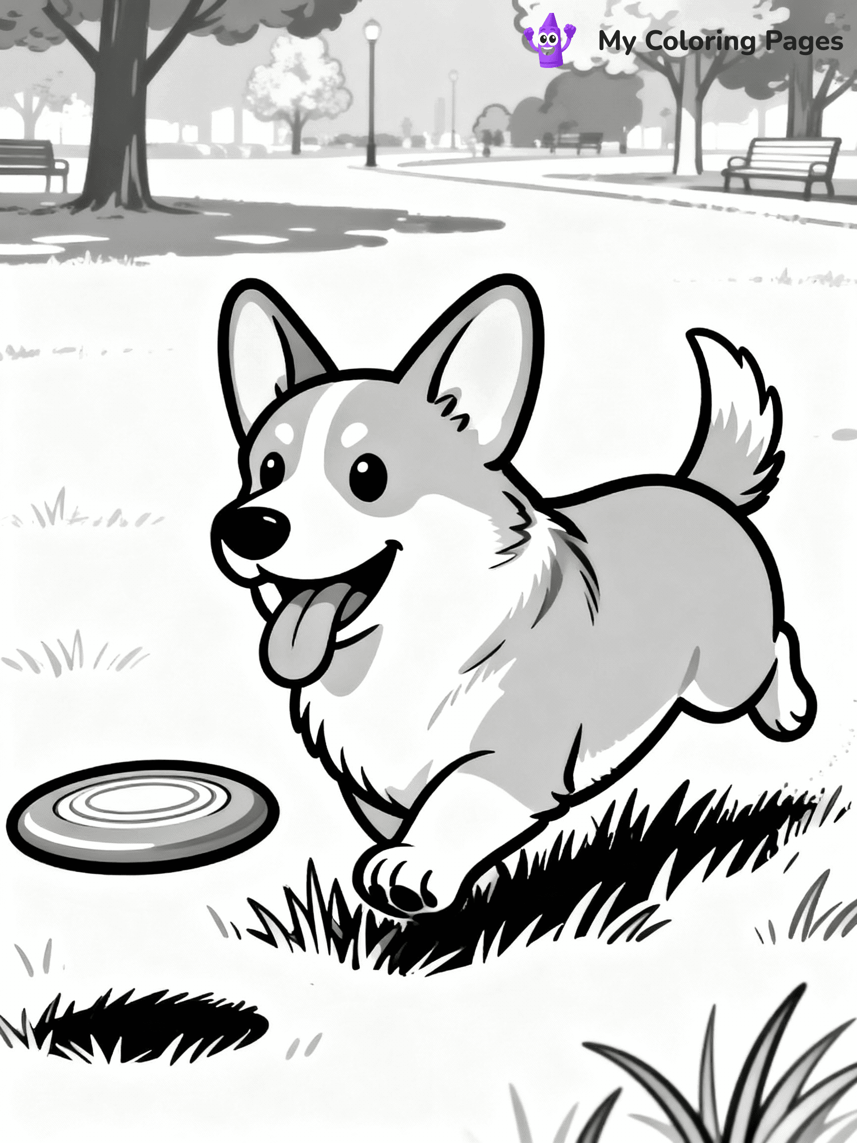 Corgi Coloring Pages - 22