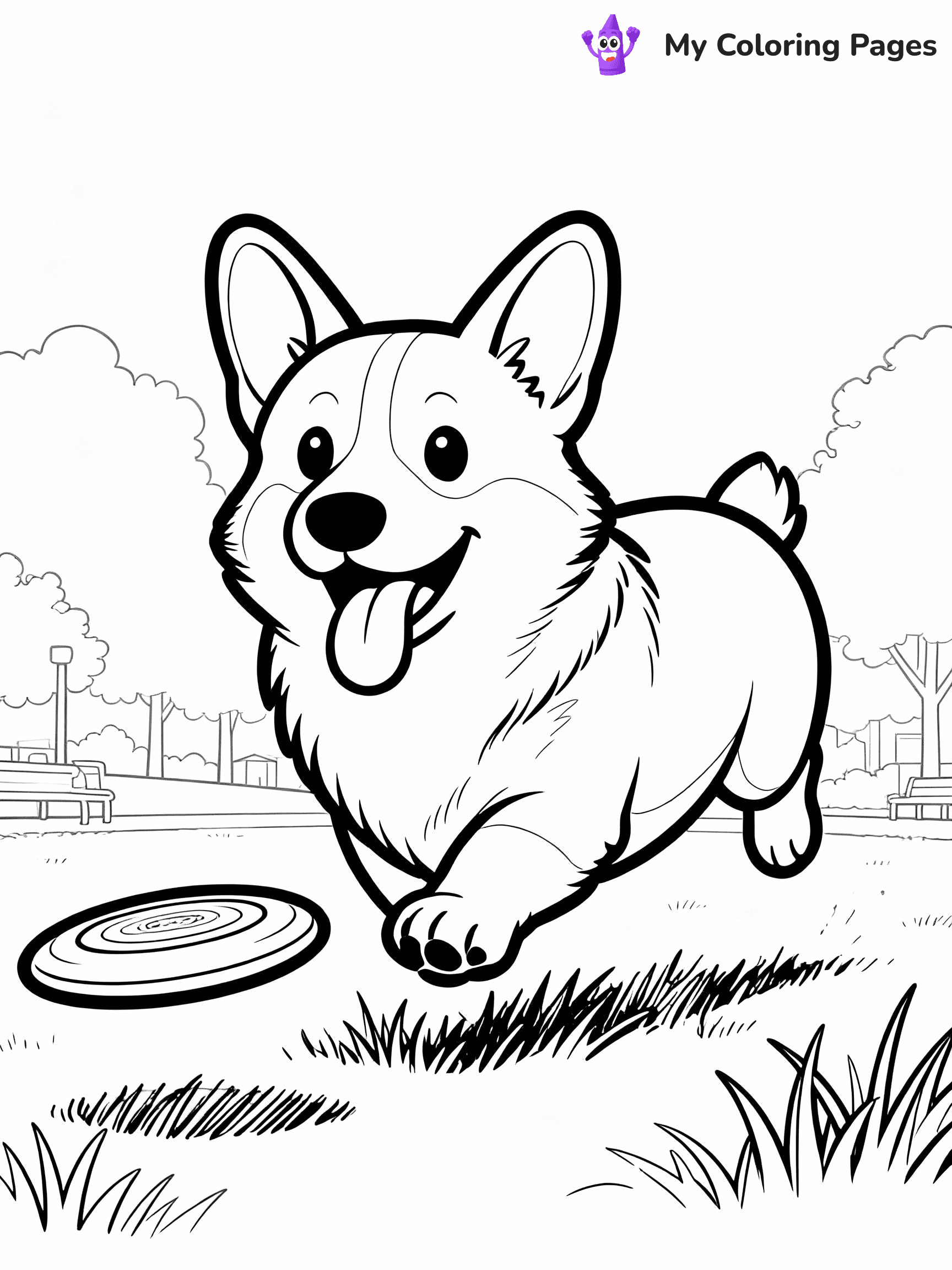 Corgi Coloring Pages - 19