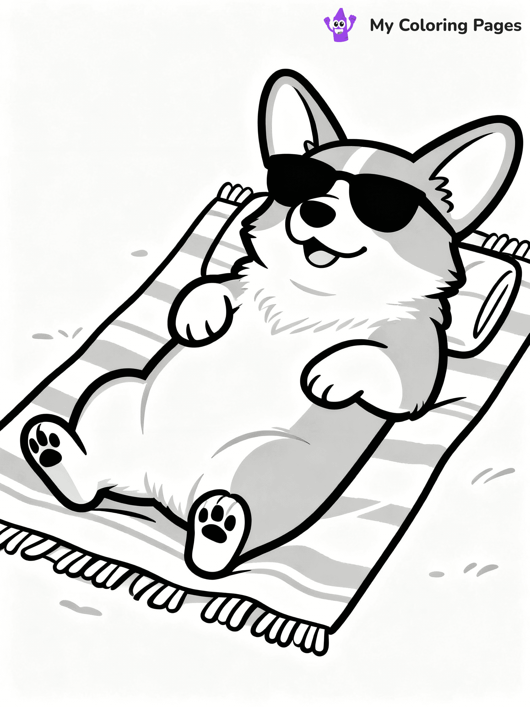 Corgi Coloring Pages - 18