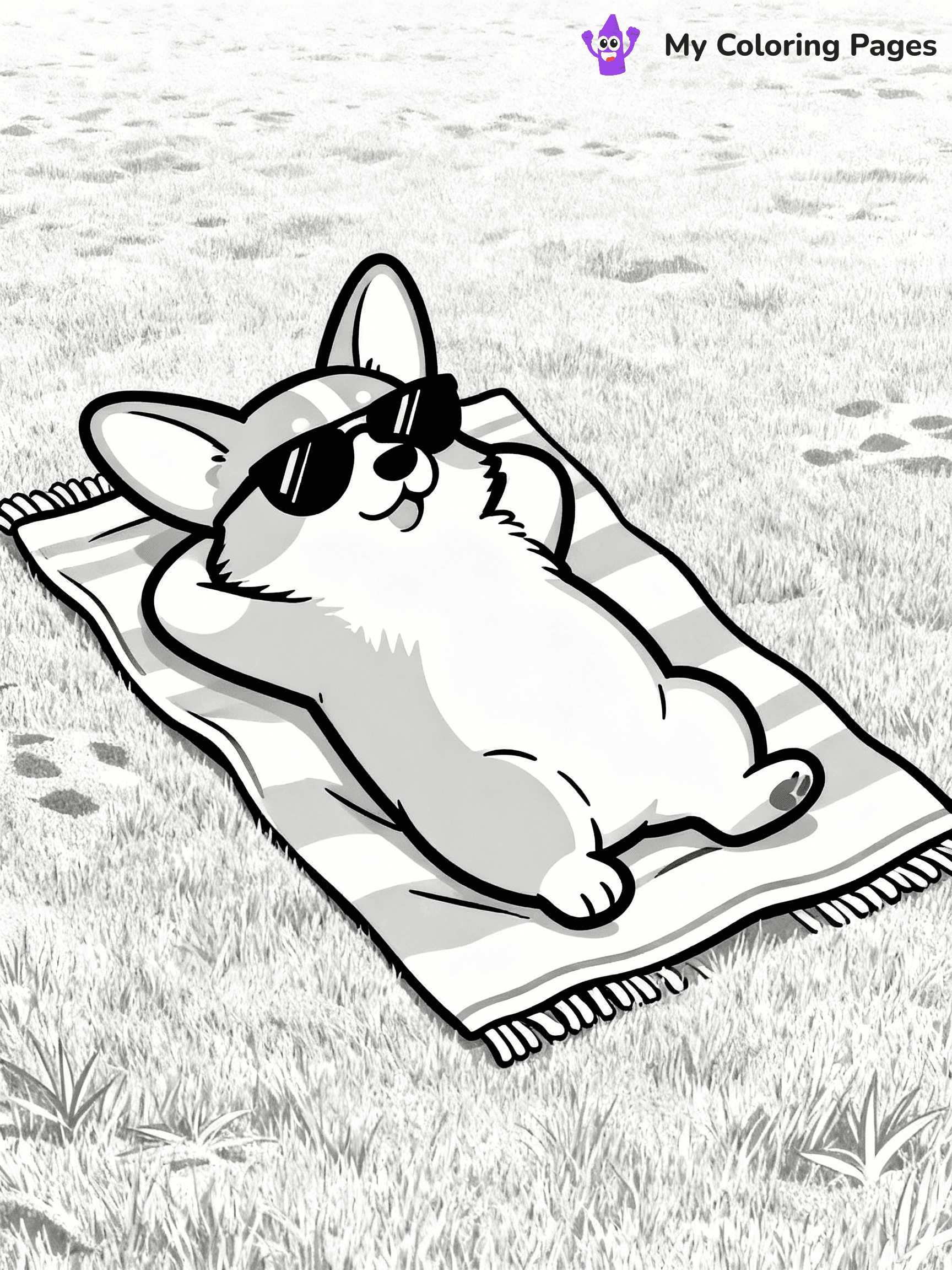 Corgi Coloring Pages - 17