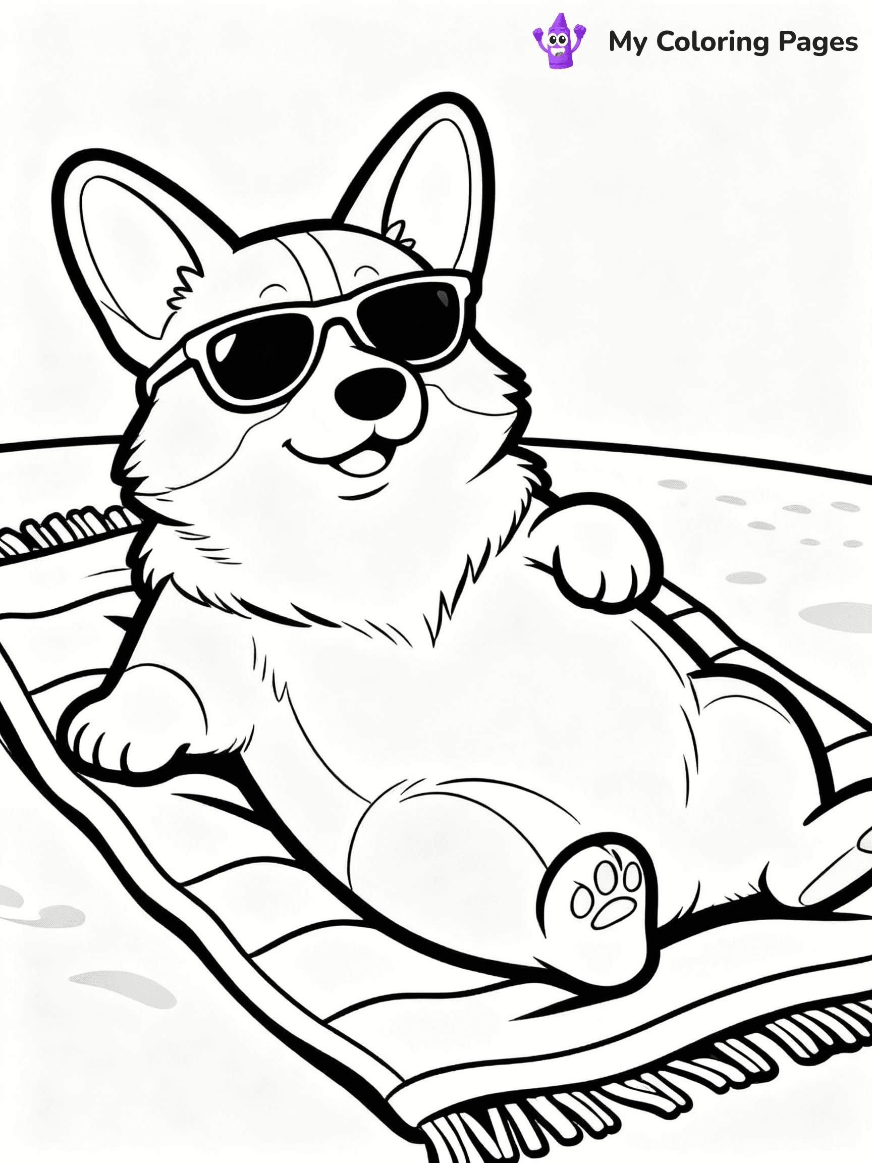 Corgi Coloring Pages - 16