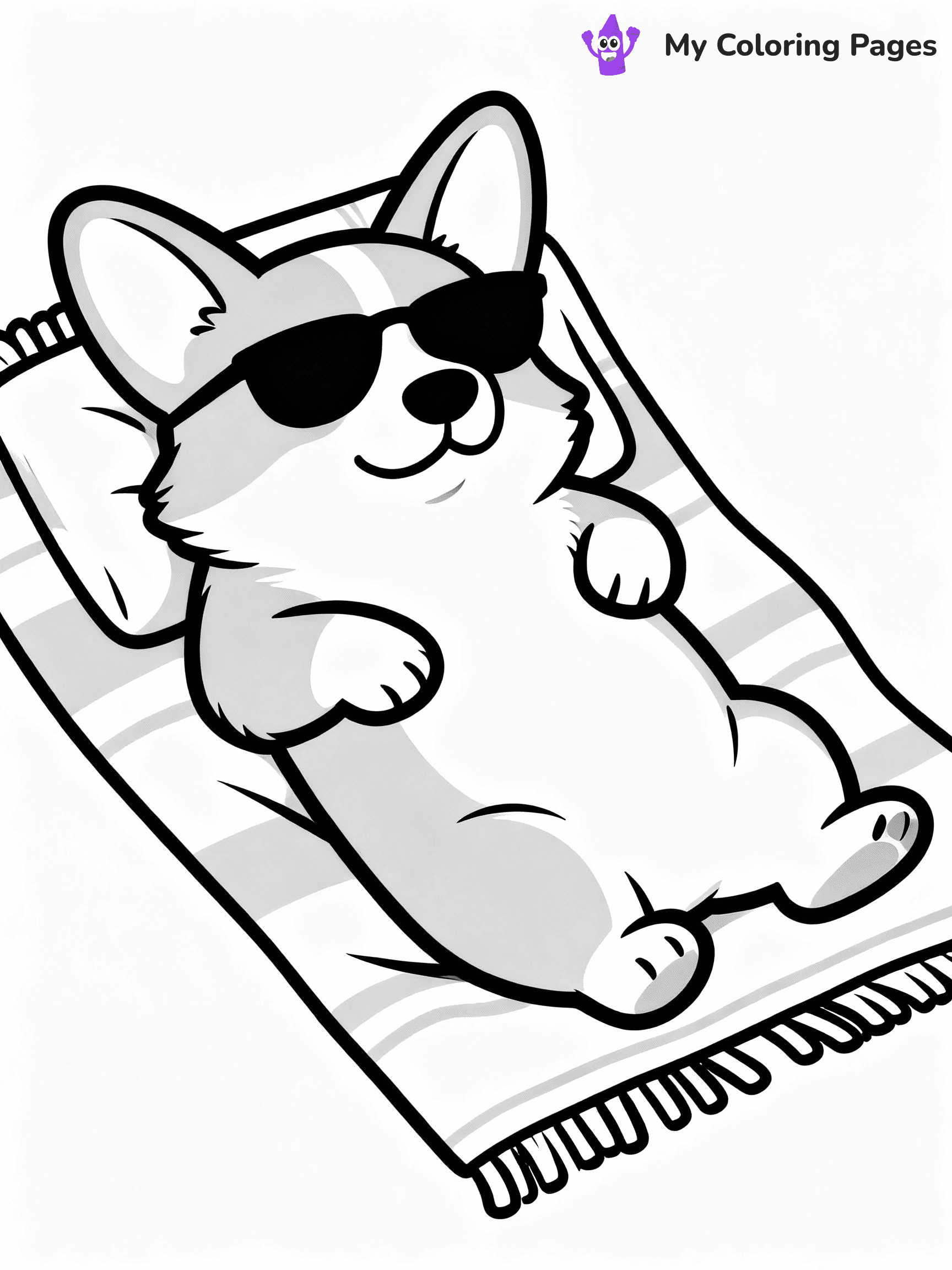 Corgi Coloring Pages - 15