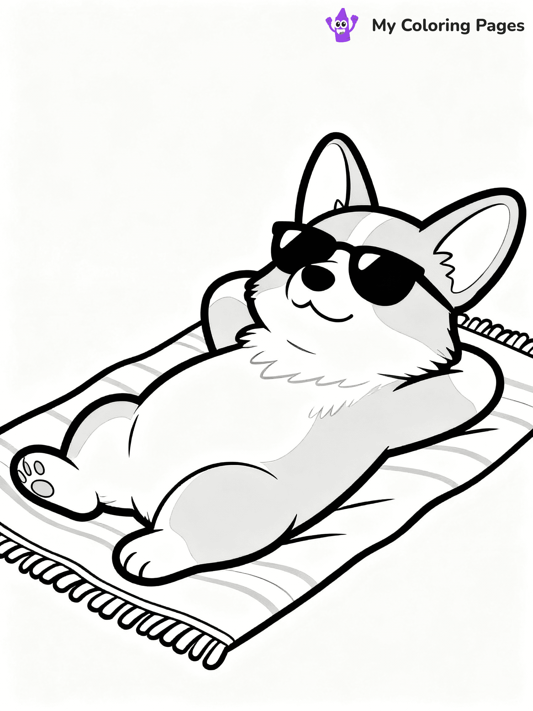 Corgi Coloring Pages - 14