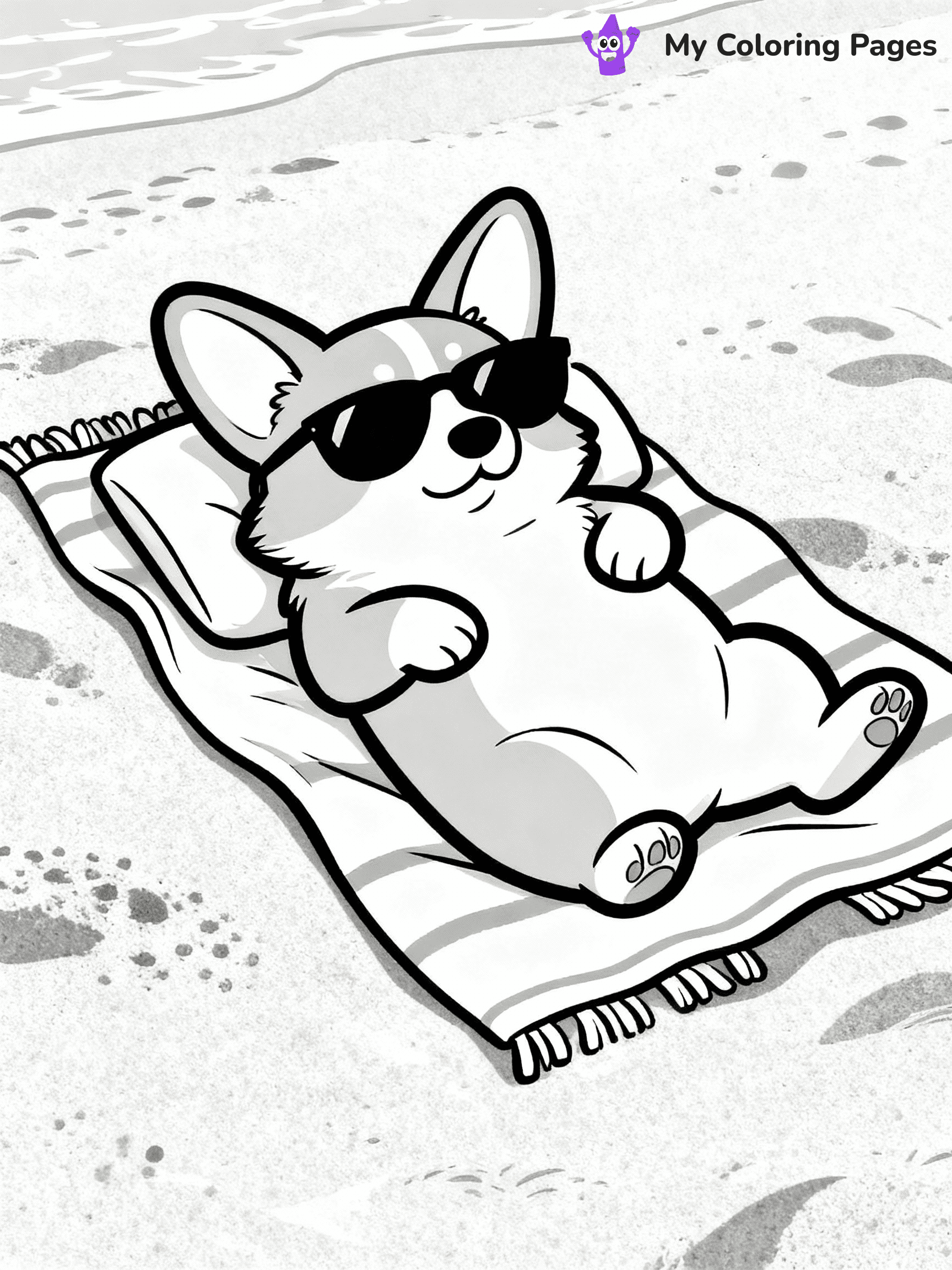 Corgi Coloring Pages - 13