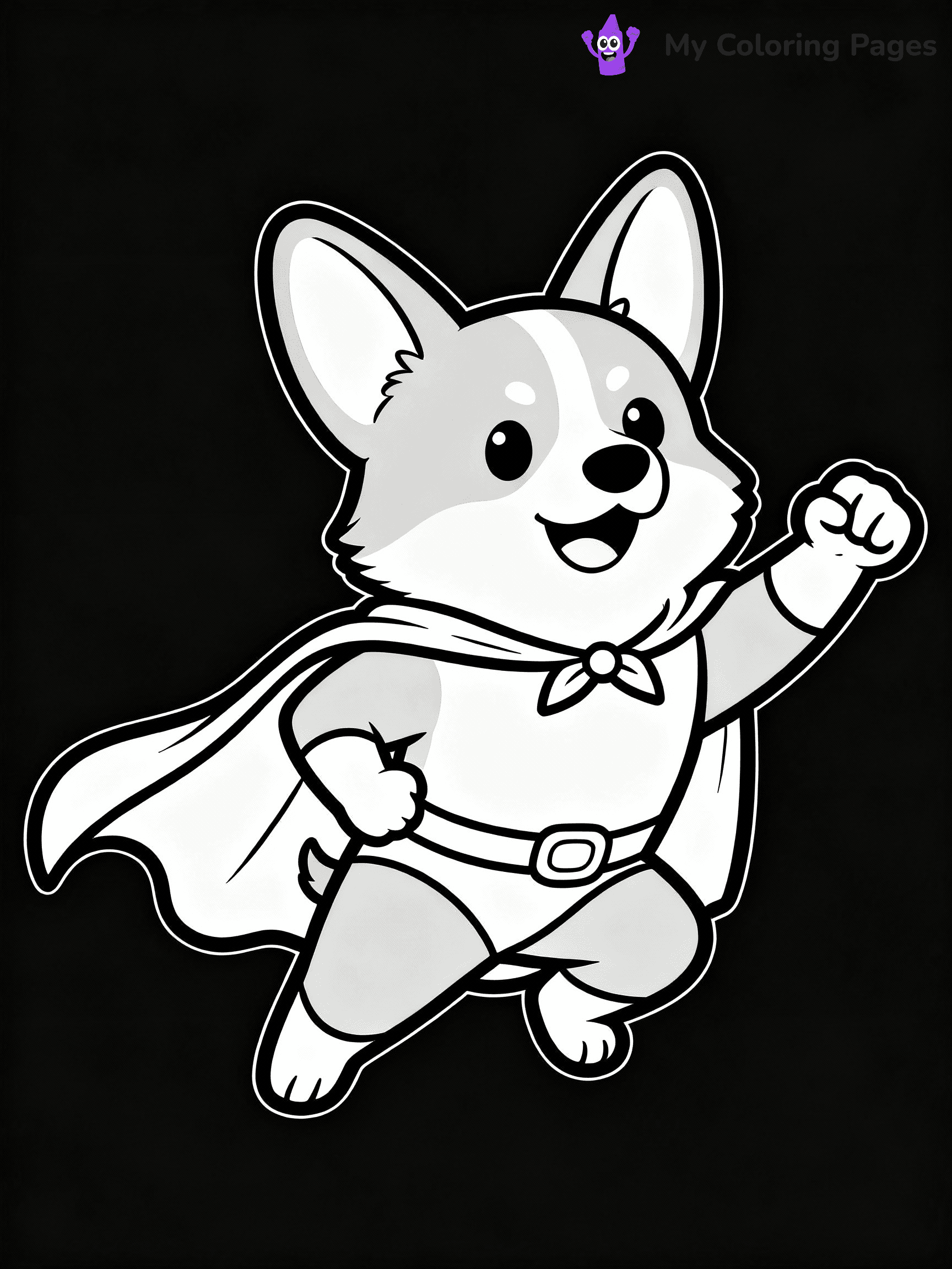 Corgi Coloring Pages - 5