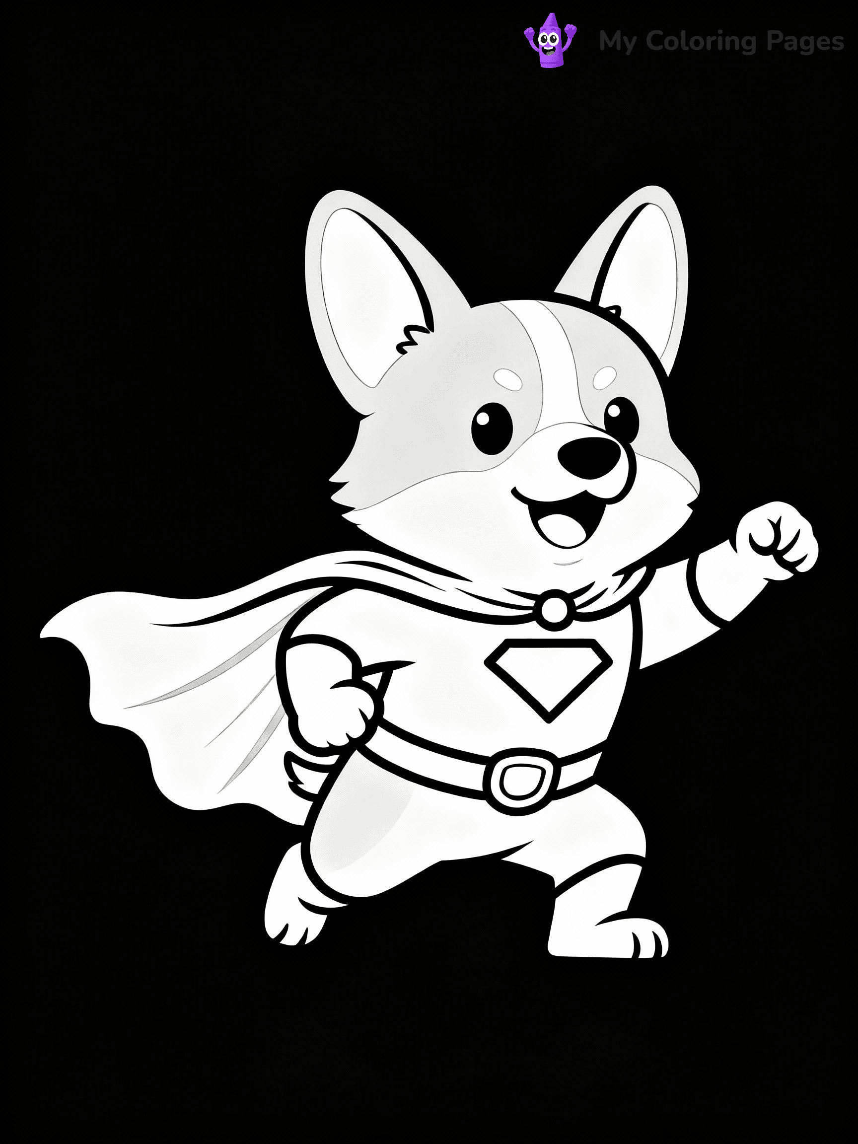 Corgi Coloring Pages - 4