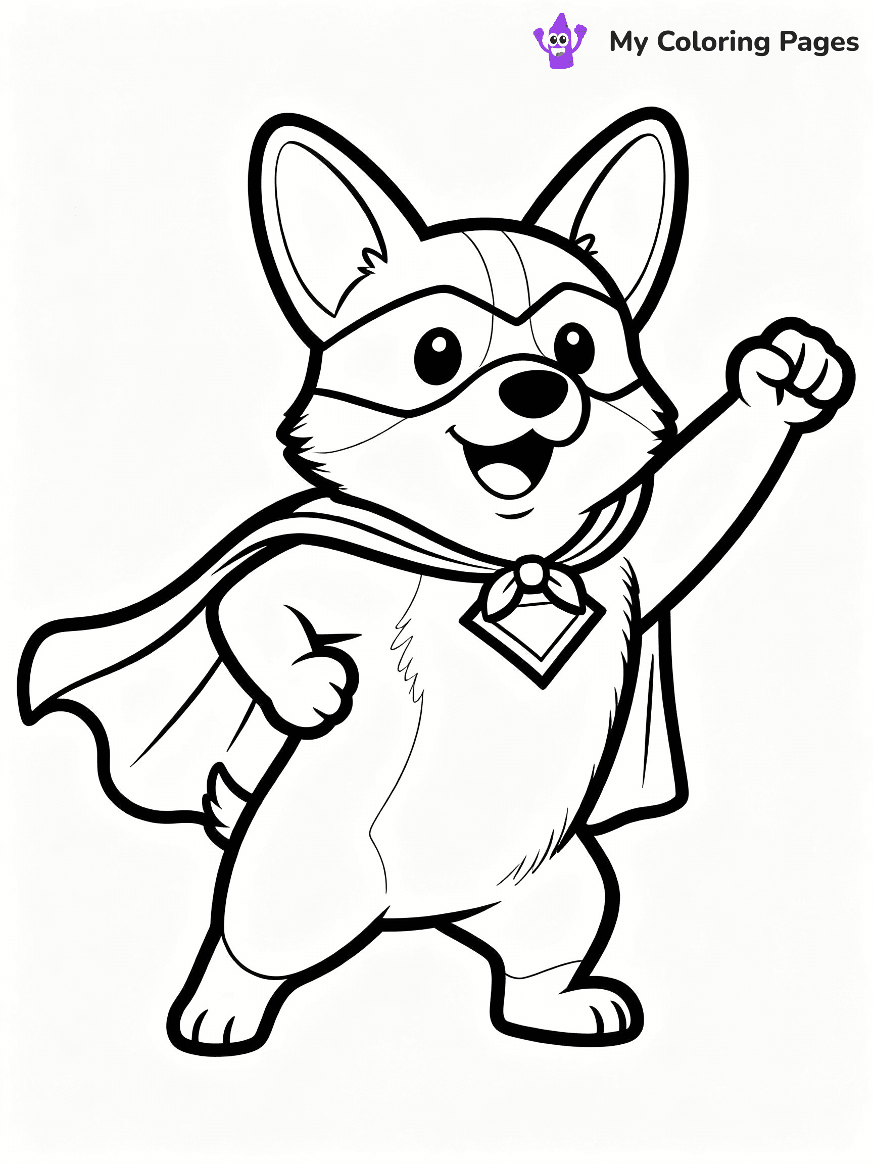 Corgi Coloring Pages - 3