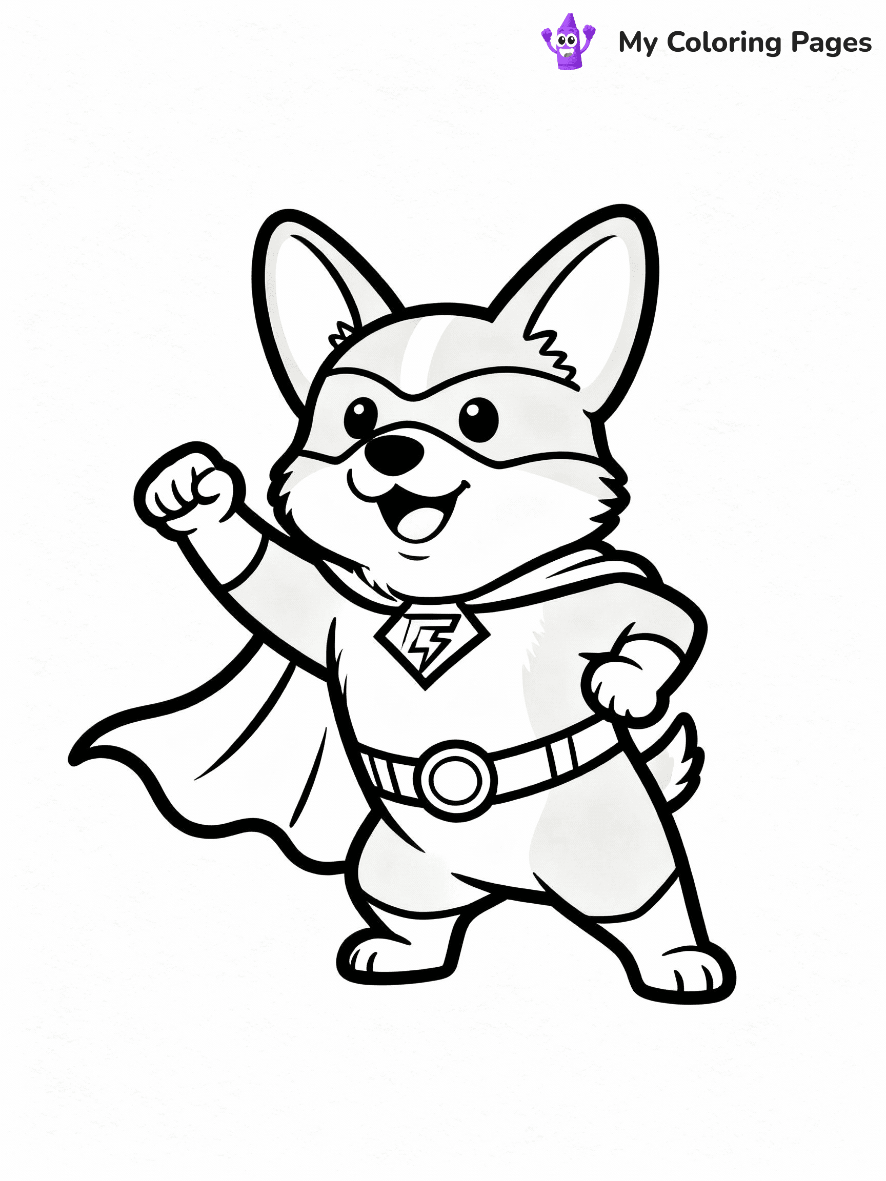 Corgi Coloring Pages - 2