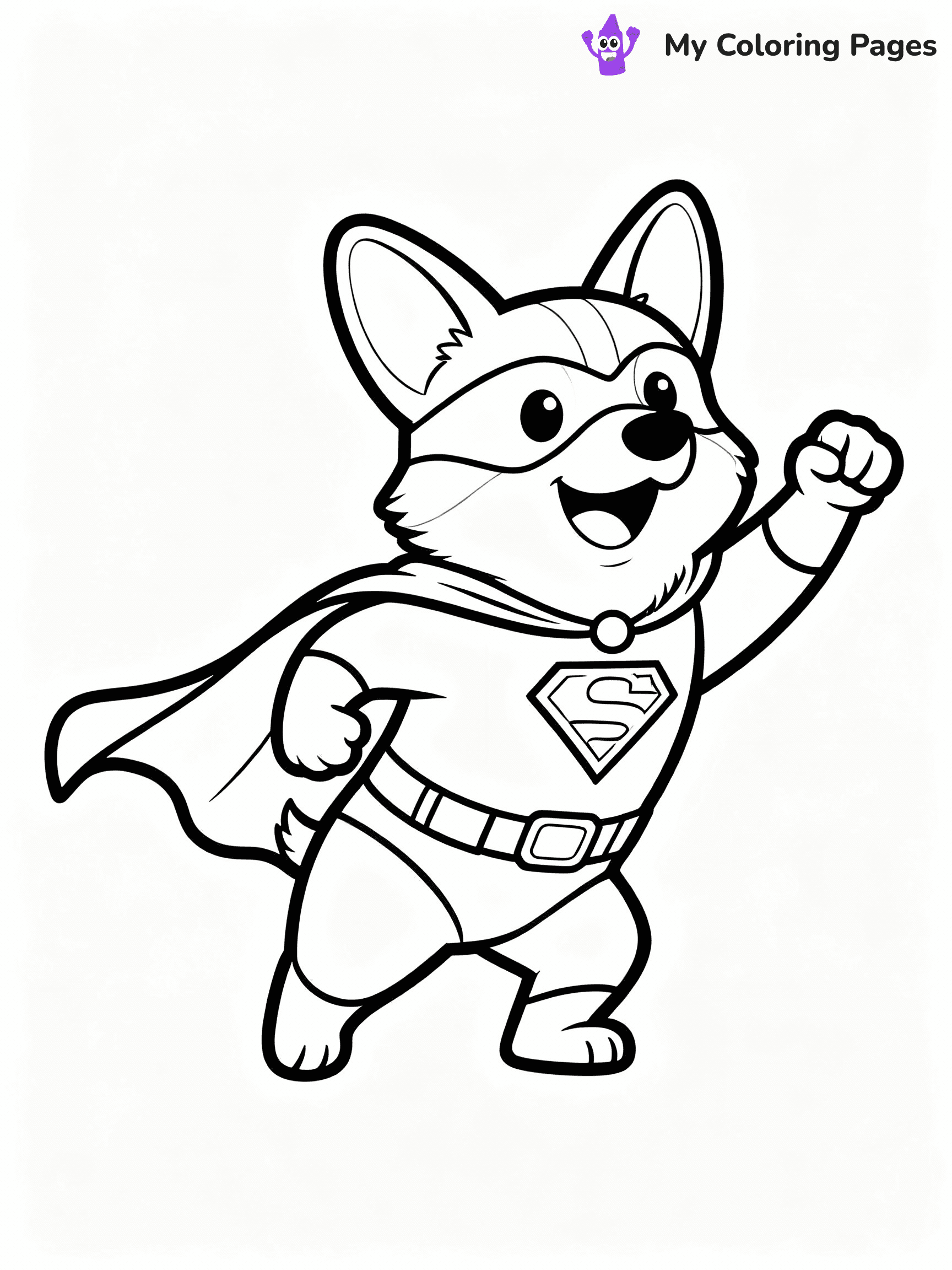 Corgi Coloring Pages - 1
