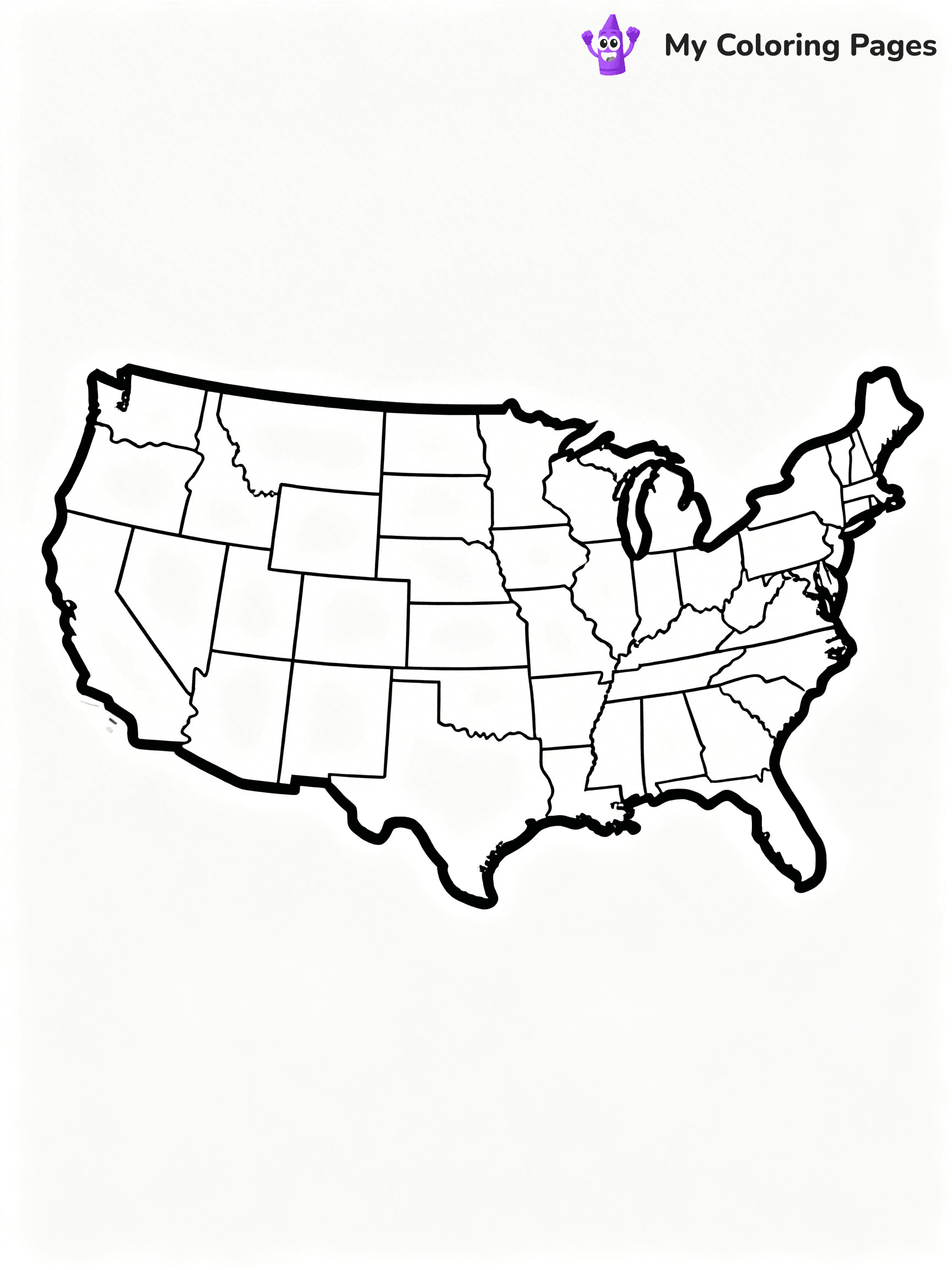 United States Map Coloring Pages - 18