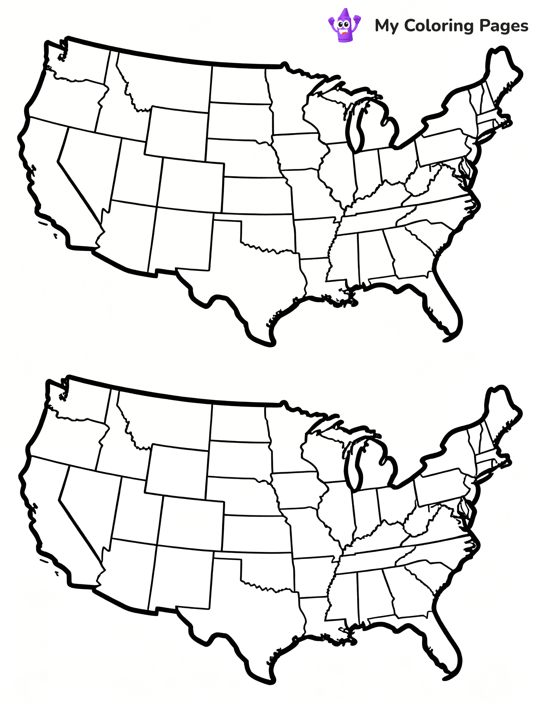 United States Map Coloring Pages - 17