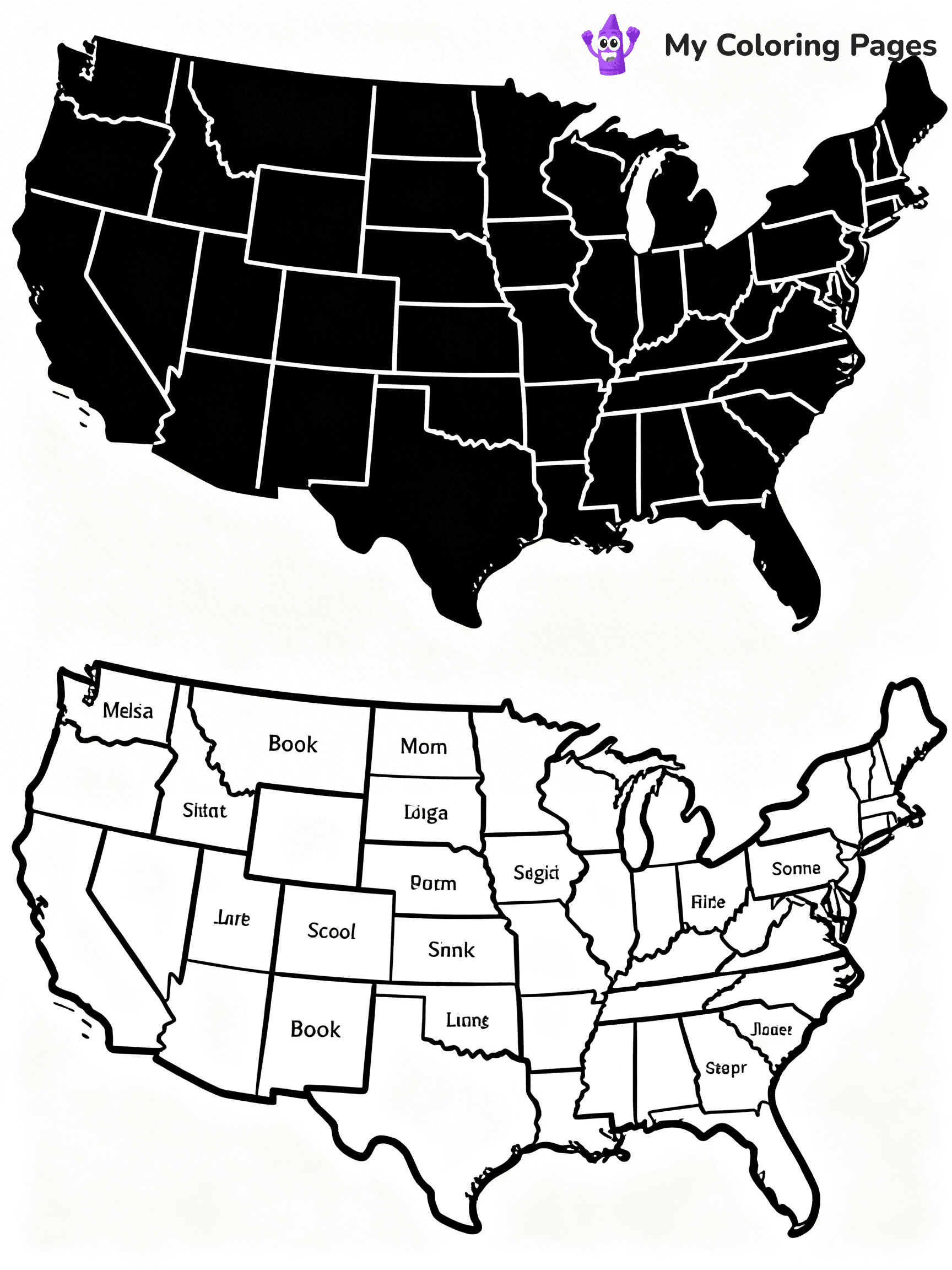 United States Map Coloring Pages - 14