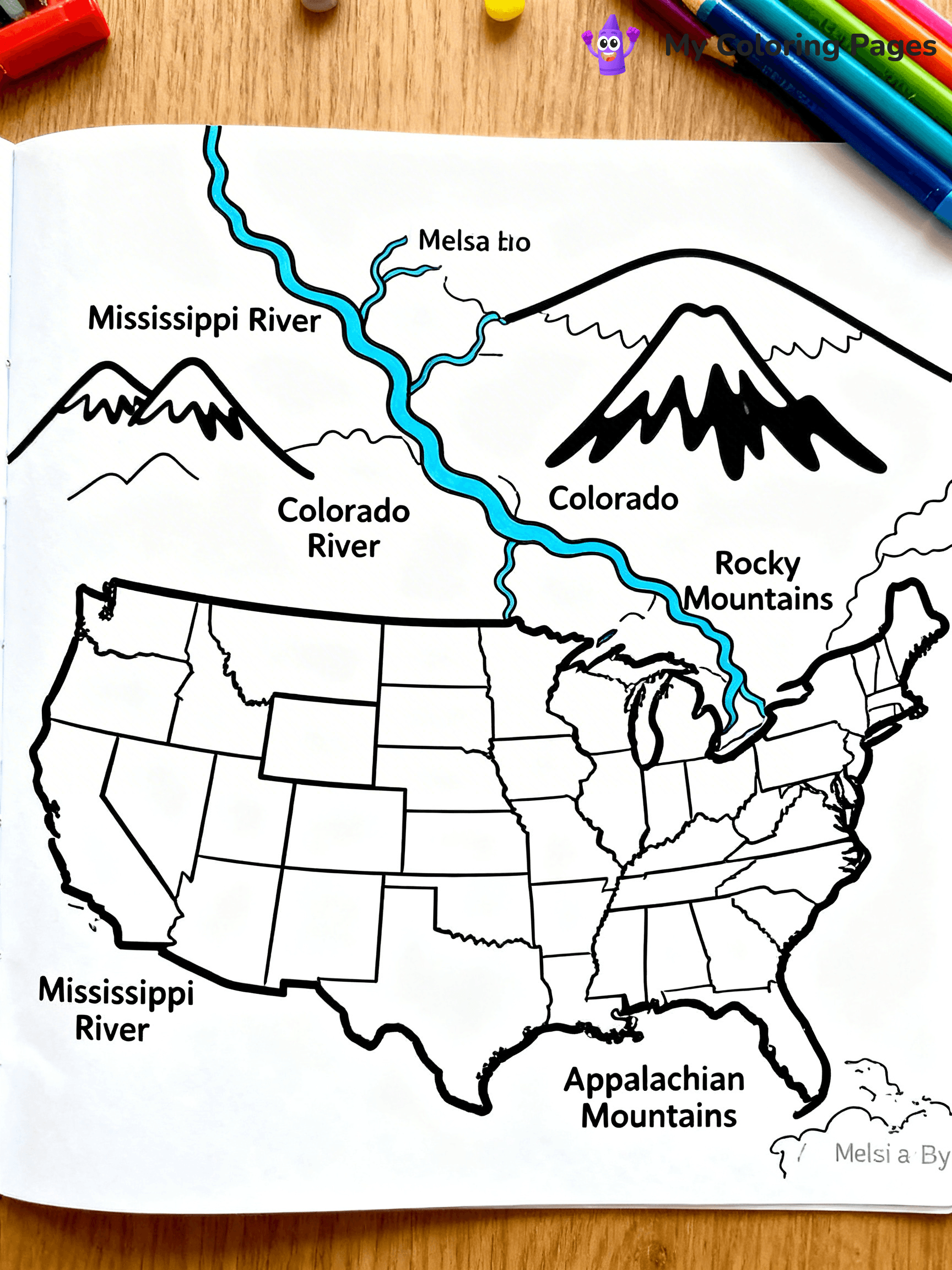 United States Map Coloring Pages - 10