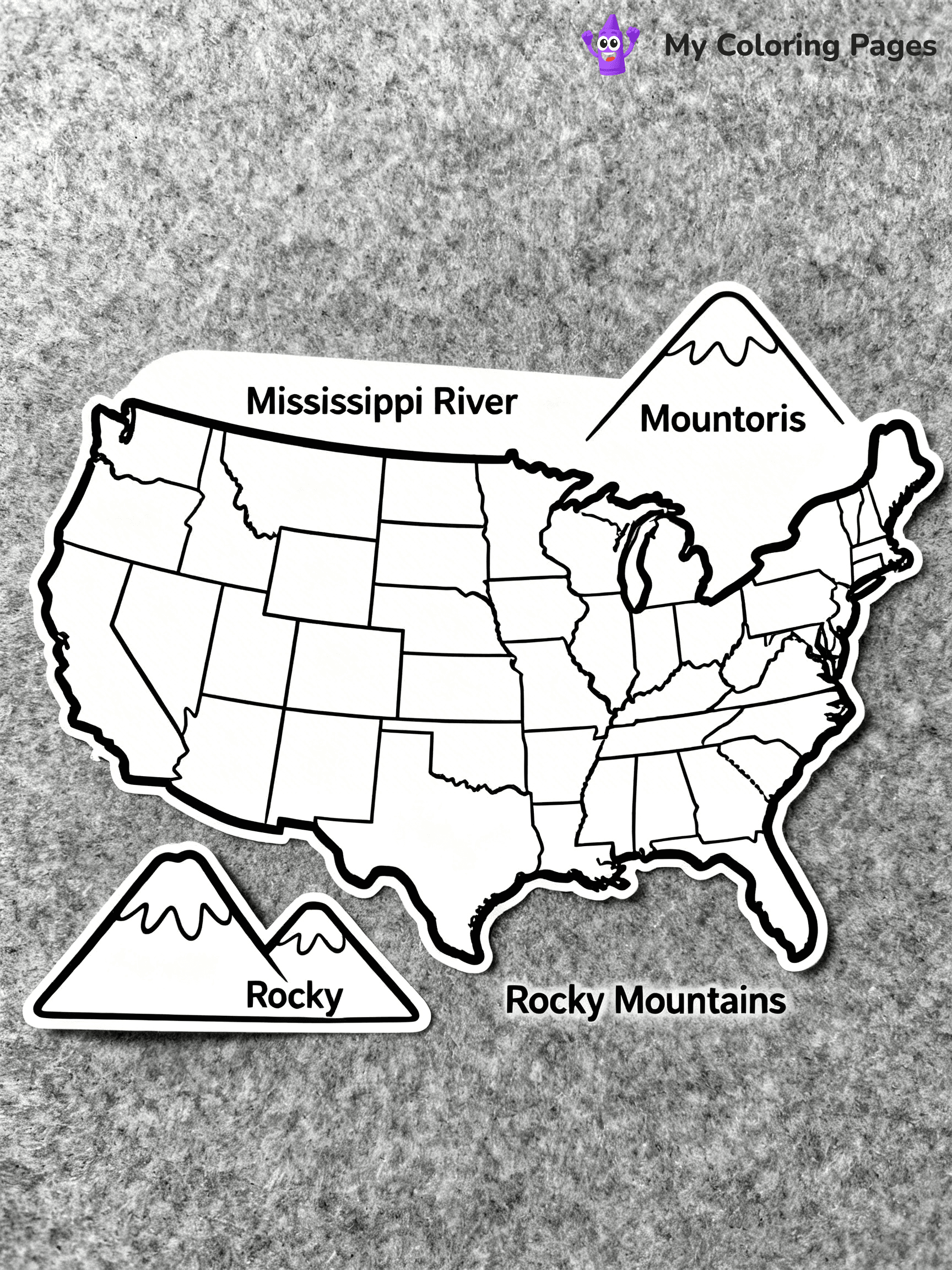 United States Map Coloring Pages - 7