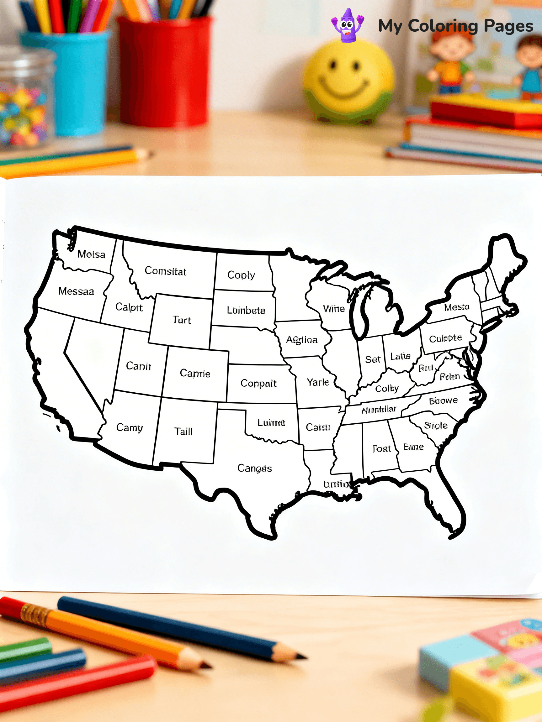United States Map Coloring Pages - 5