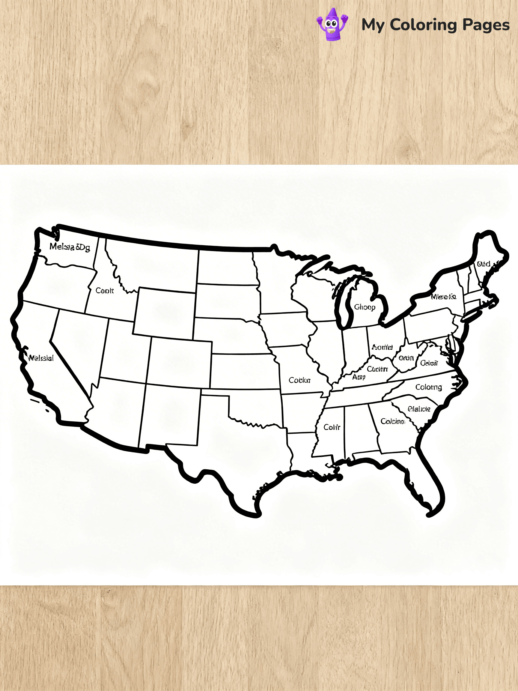 United States Map Coloring Pages - 4