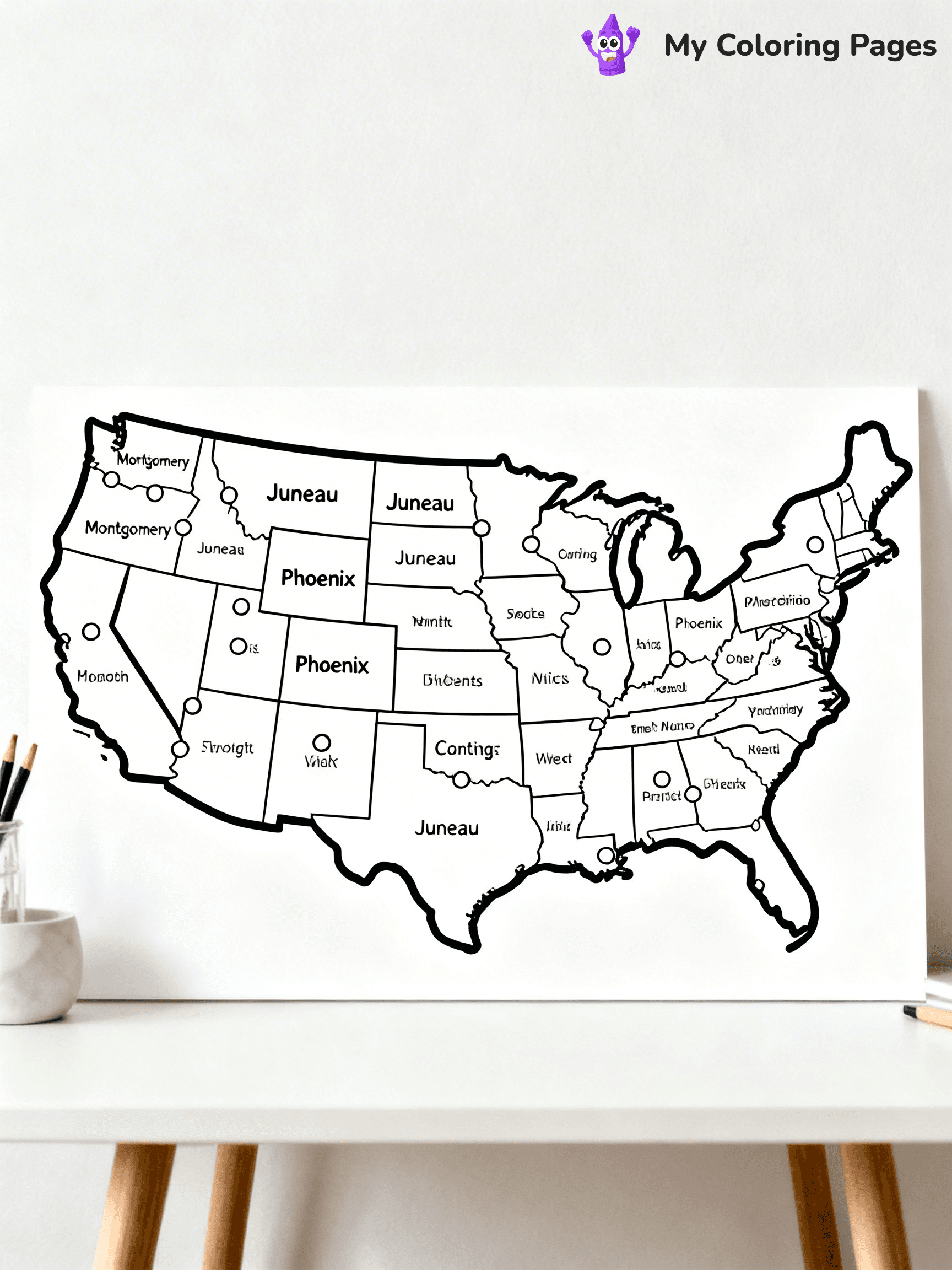 United States Map Coloring Pages - 2