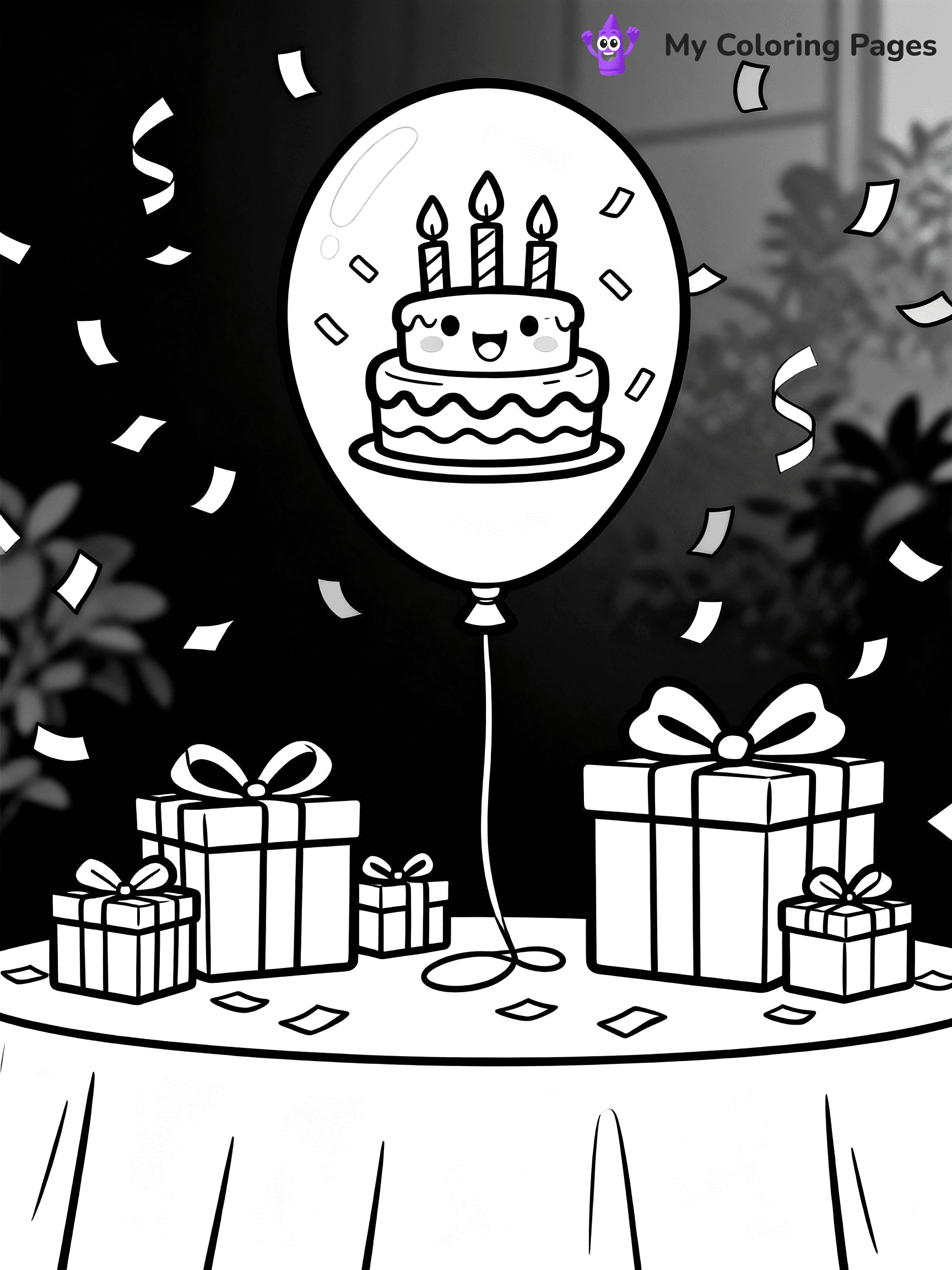 Balloon Coloring Pages - 12