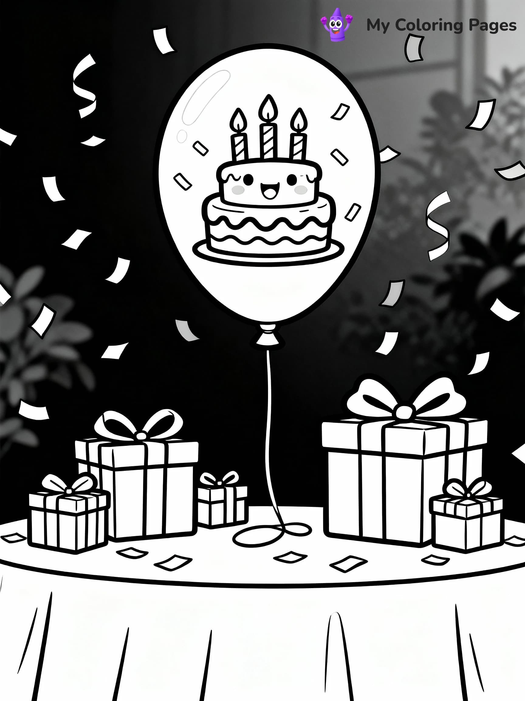Balloon Coloring Pages - 12