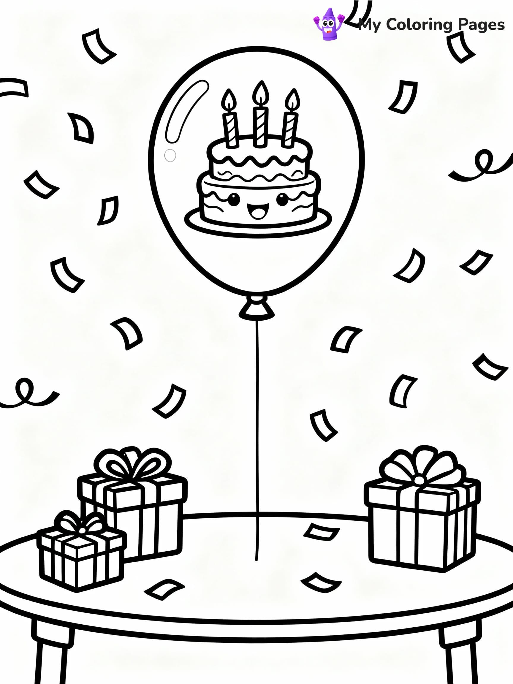 Balloon Coloring Pages - 9