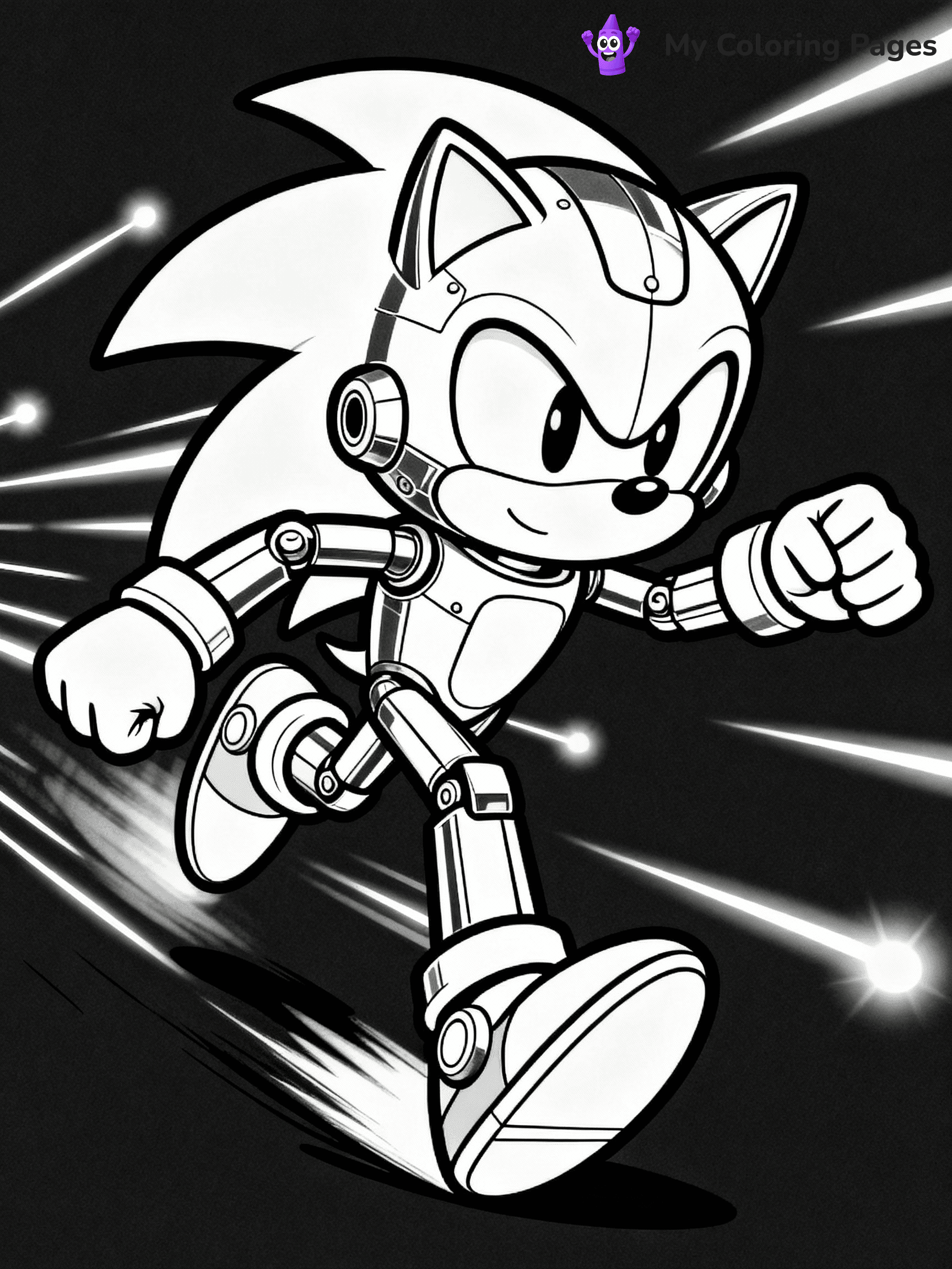 Metal Sonic Coloring Pages - 30