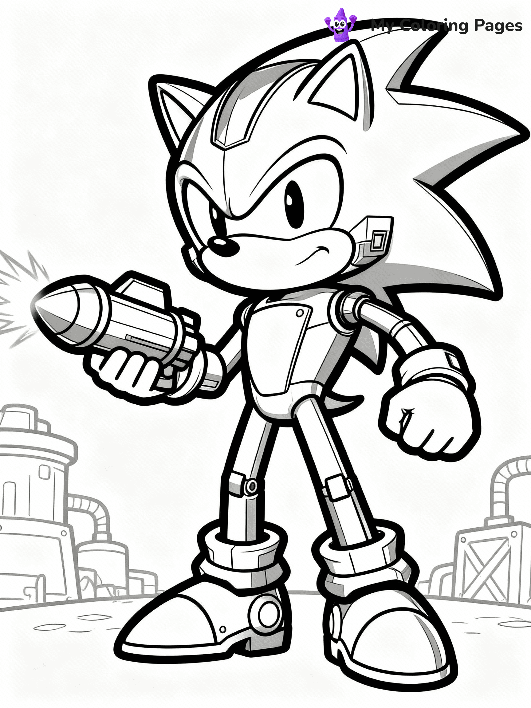 Metal Sonic Coloring Pages - 16