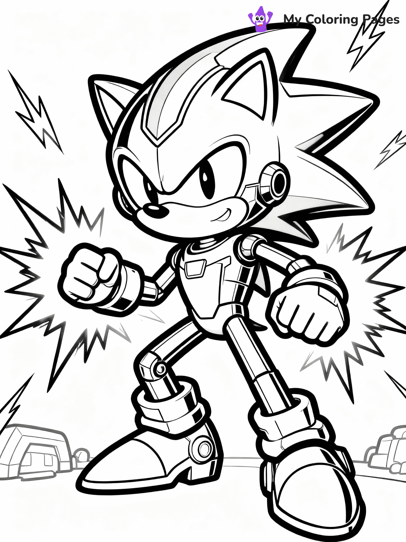 Metal Sonic Coloring Pages - 11