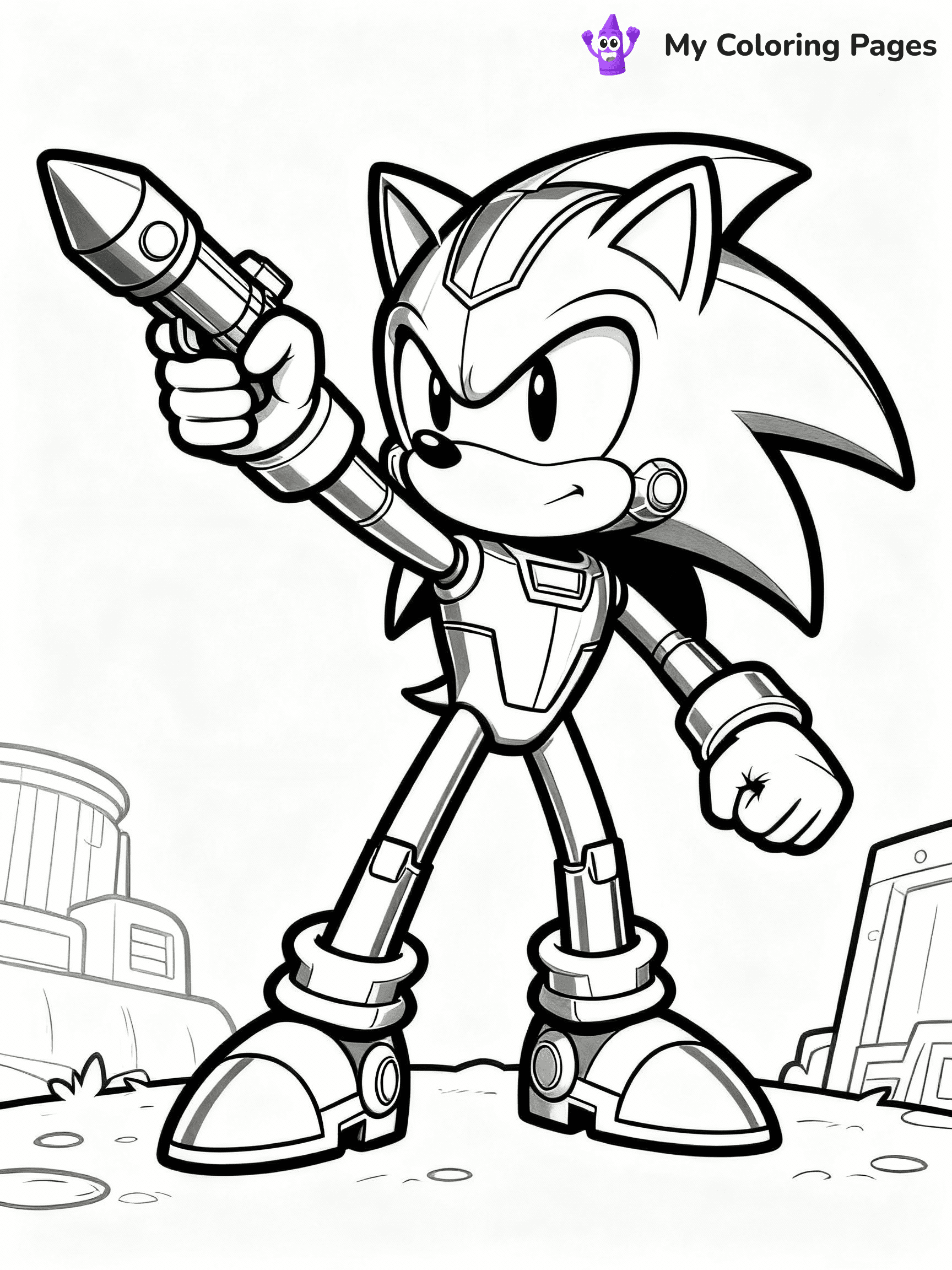 Metal Sonic Coloring Pages - 10