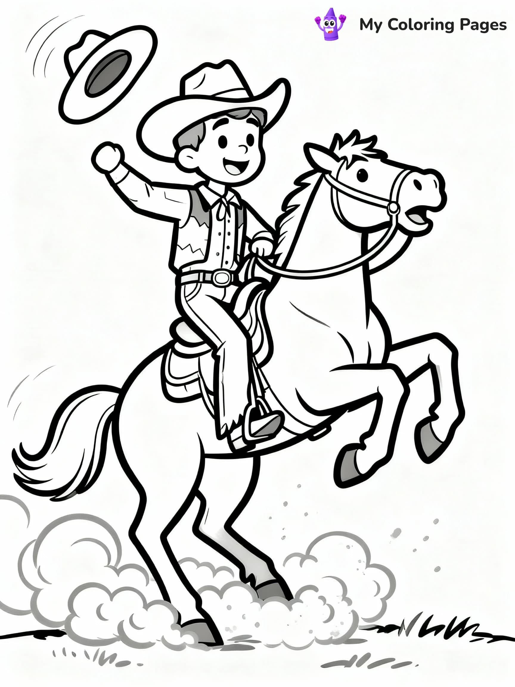Cowboy Coloring Pages - 20