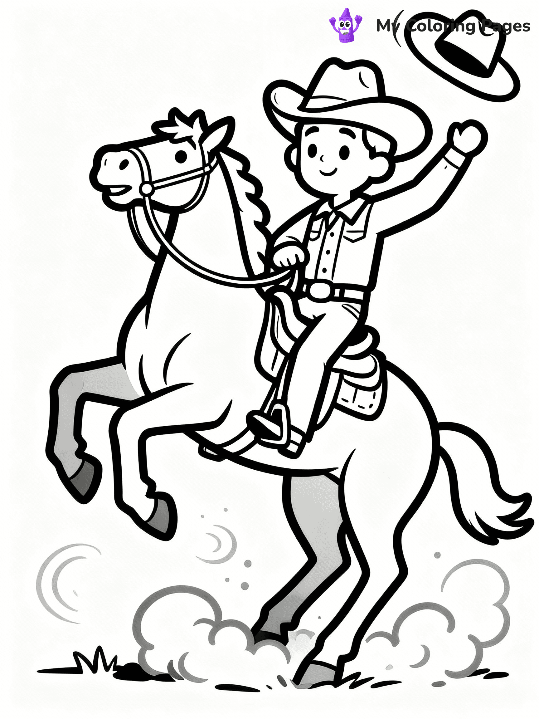 Cowboy Coloring Pages - 19