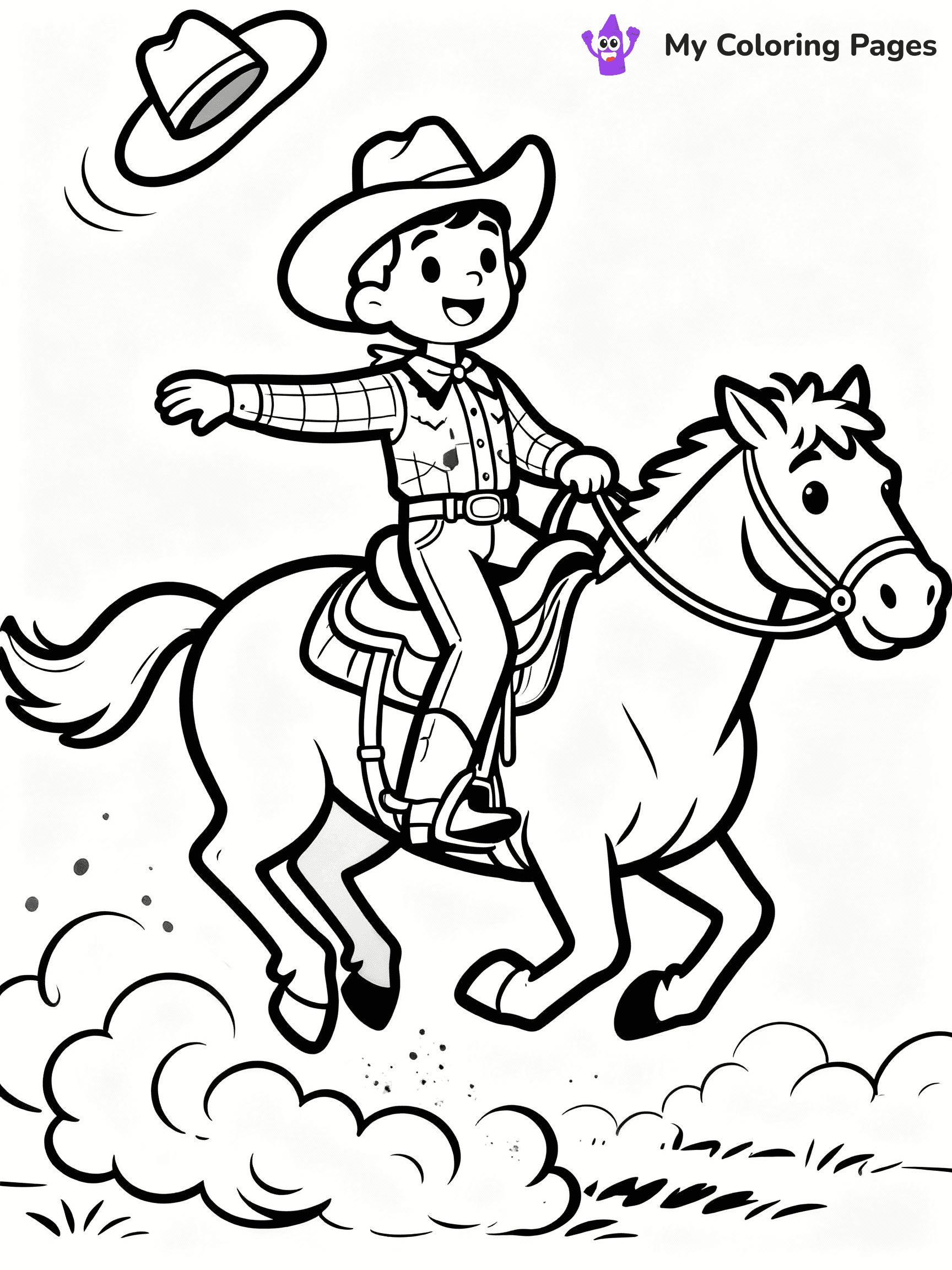 Cowboy Coloring Pages - 18