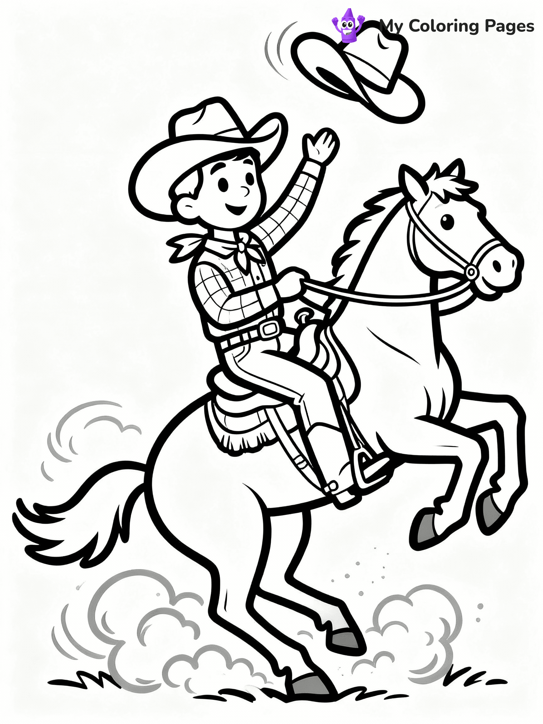 Cowboy Coloring Pages - 16
