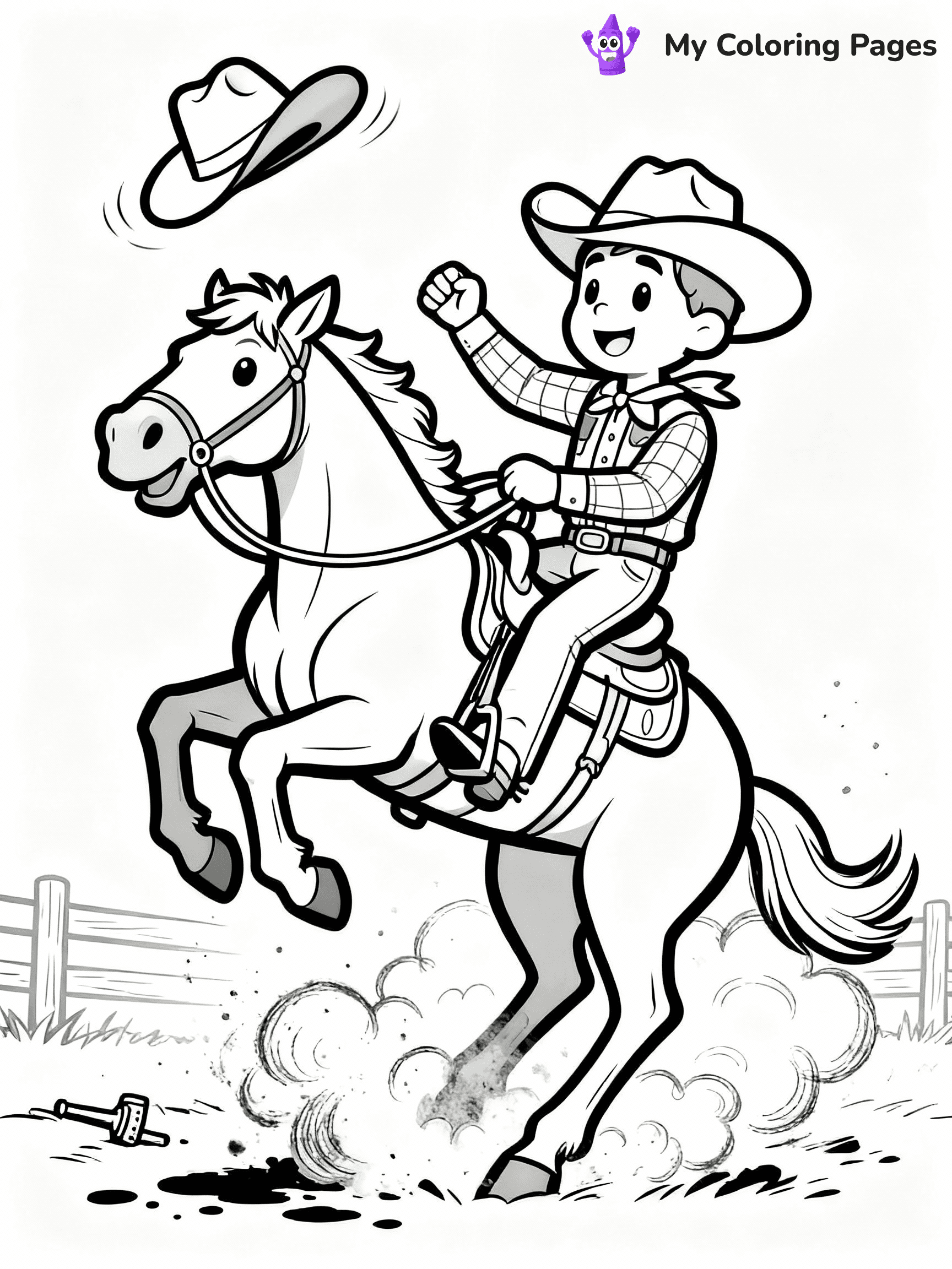 Cowboy Coloring Pages - 15