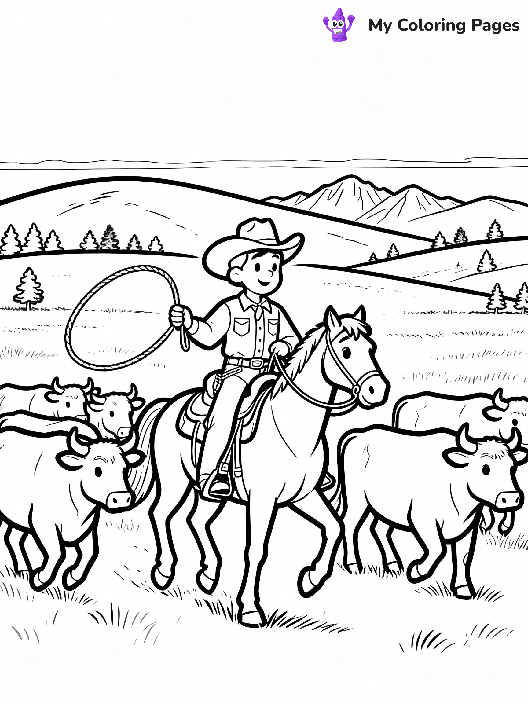 Cowboy Coloring Pages - 11