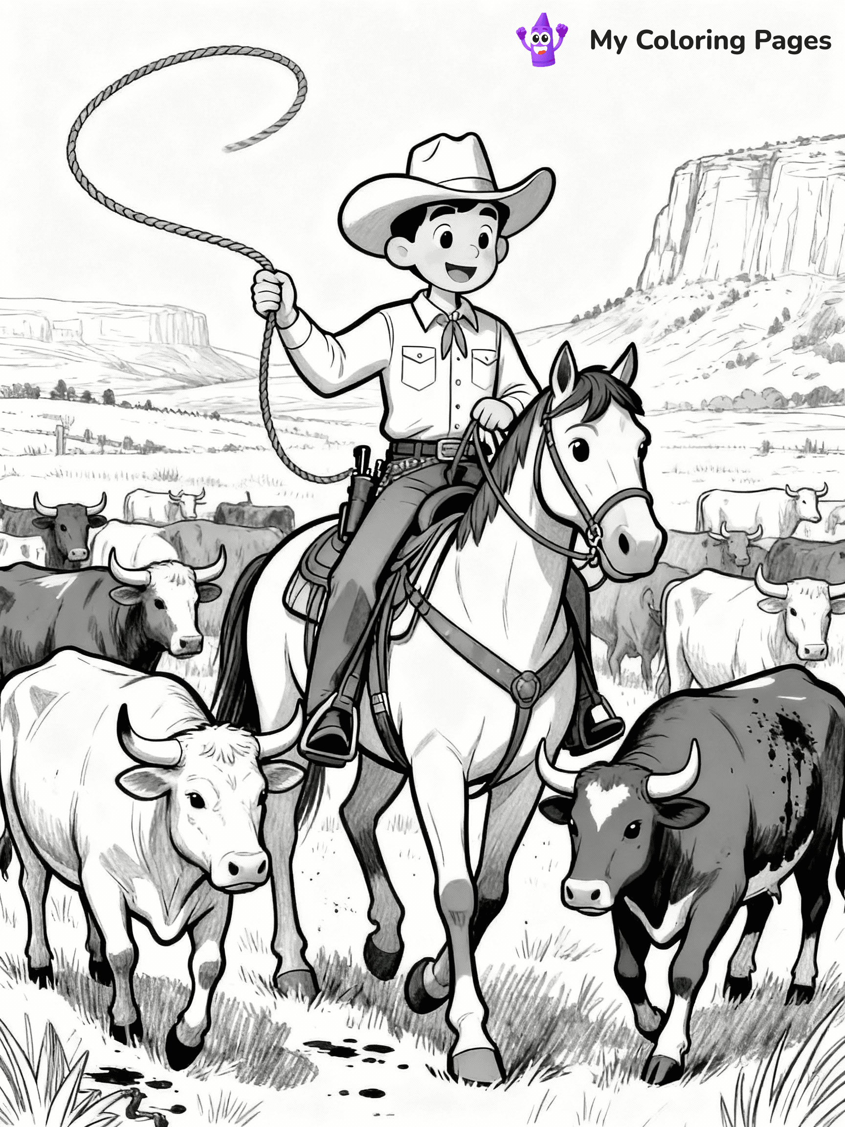 Cowboy Coloring Pages - 10