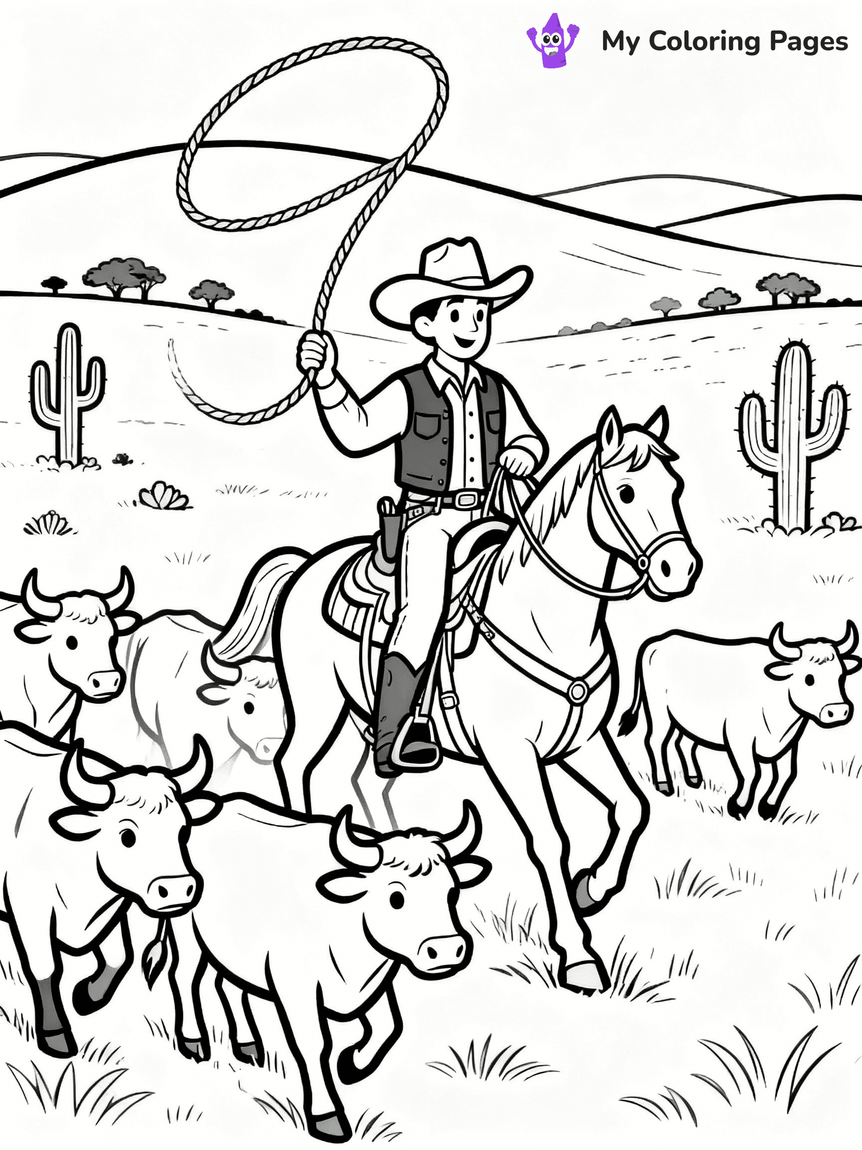 Cowboy Coloring Pages - 8