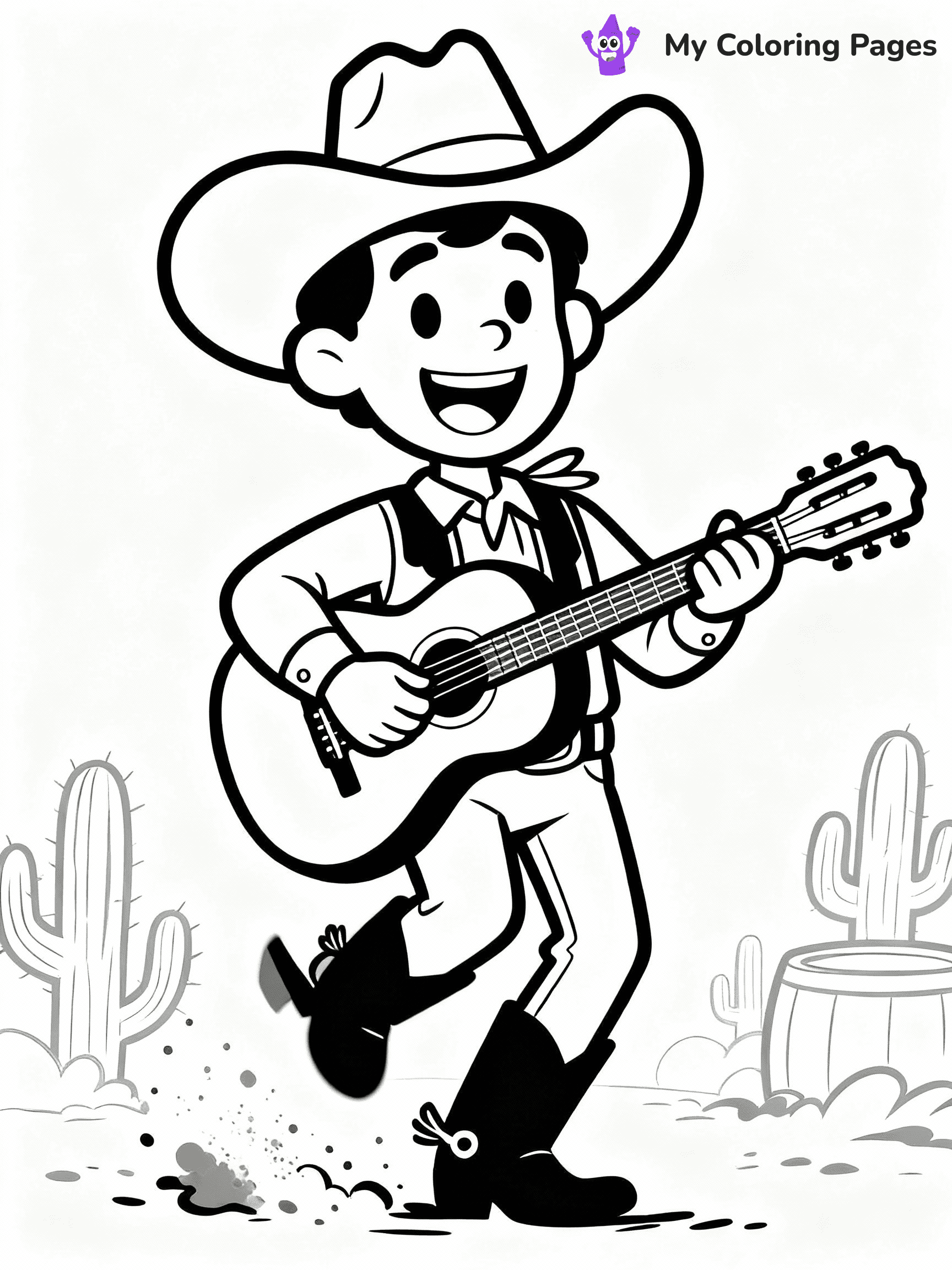 Cowboy Coloring Pages - 1