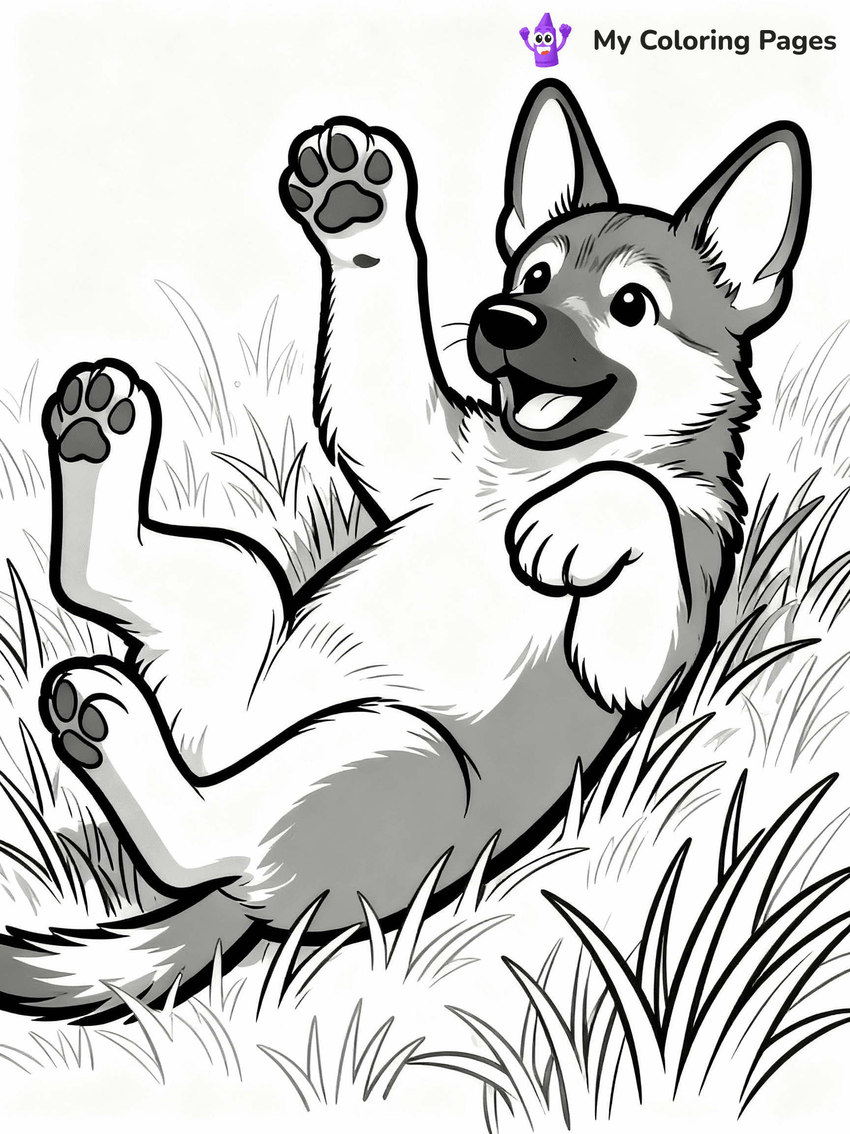 German Shepherd Coloring Pages - 48