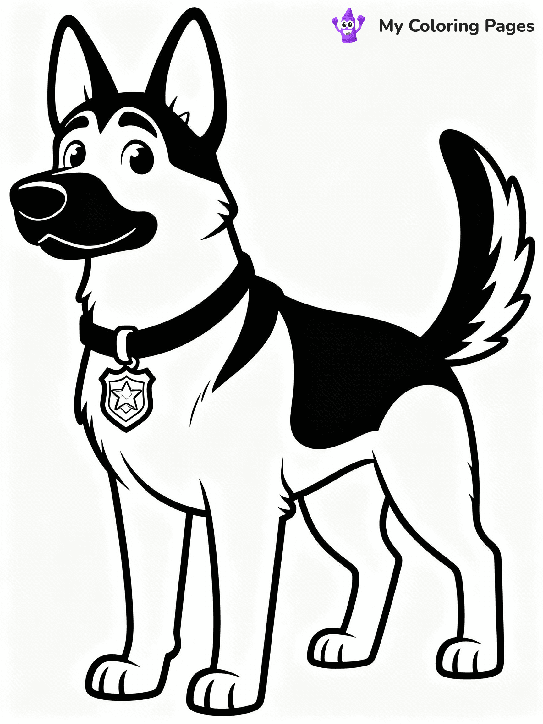 German Shepherd Coloring Pages - 40