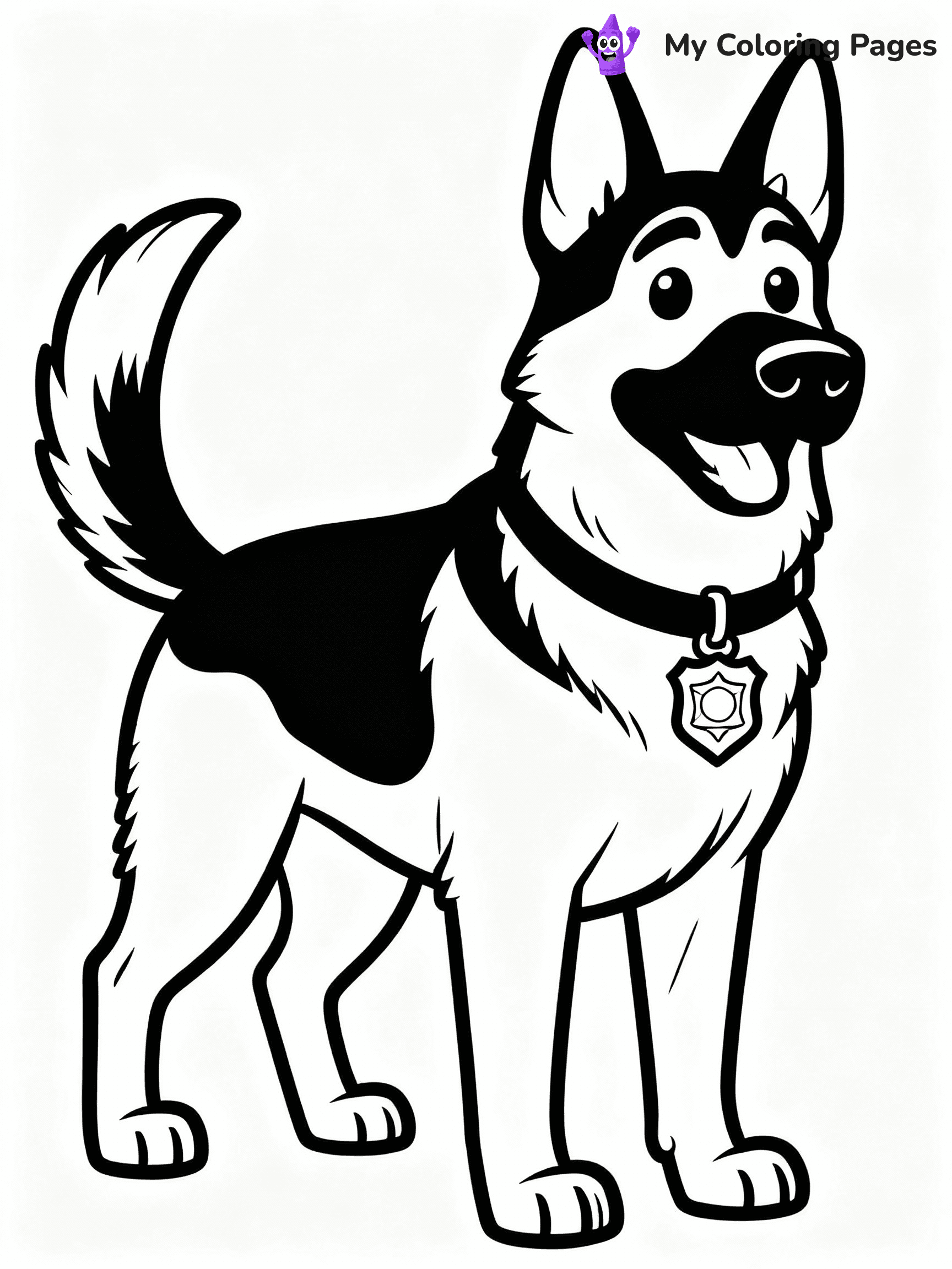 German Shepherd Coloring Pages - 39
