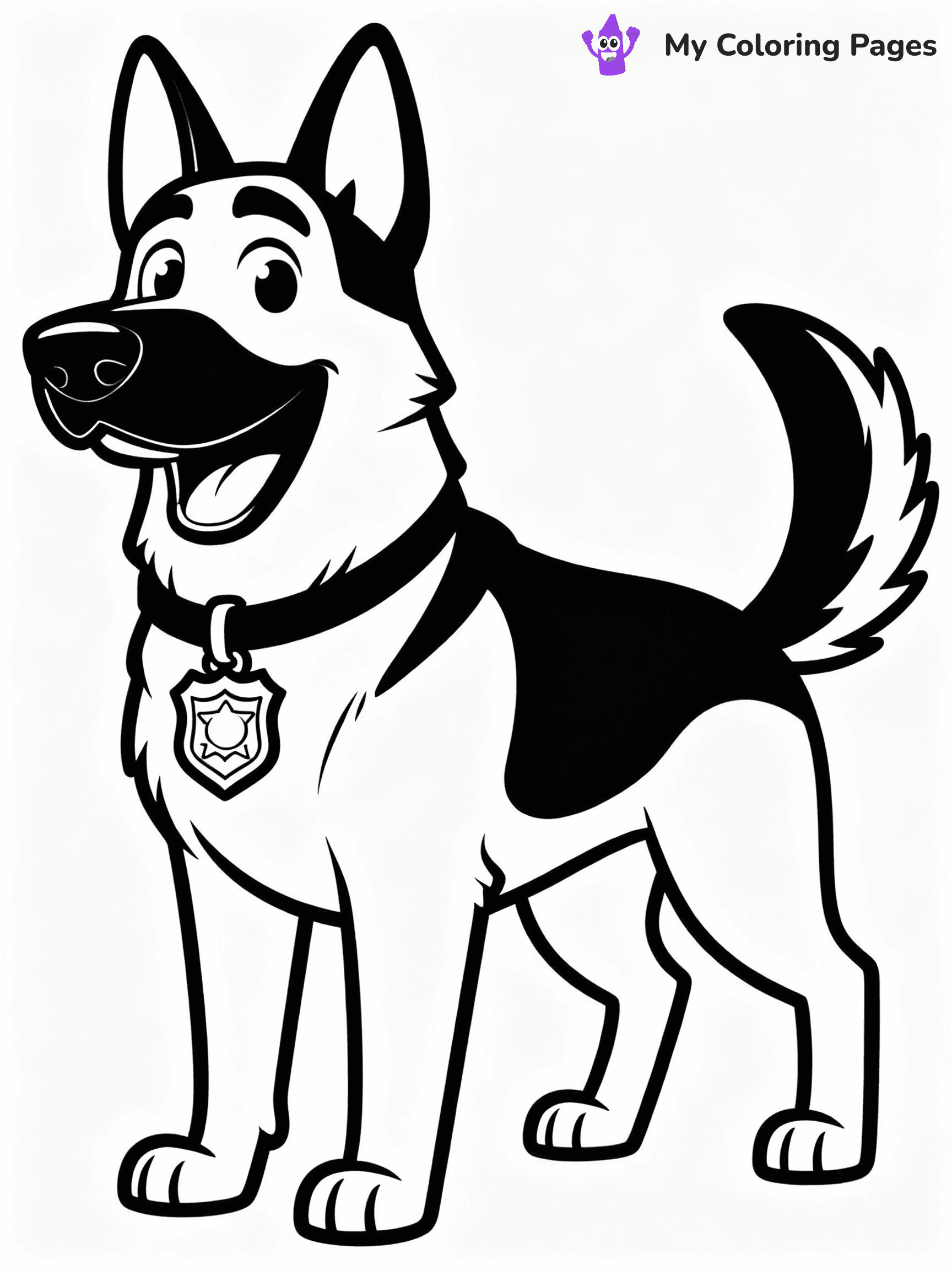German Shepherd Coloring Pages - 38