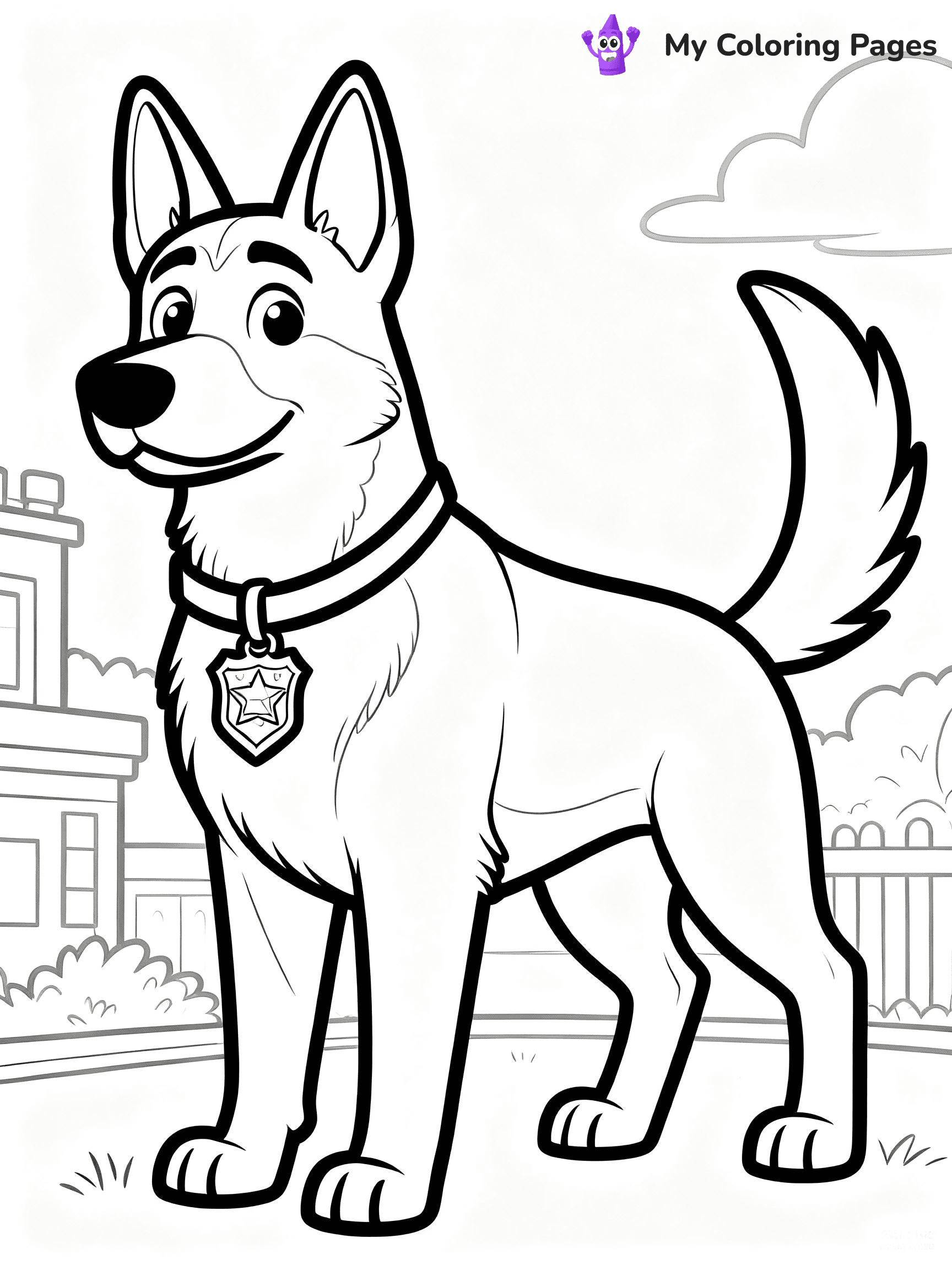 German Shepherd Coloring Pages - 36