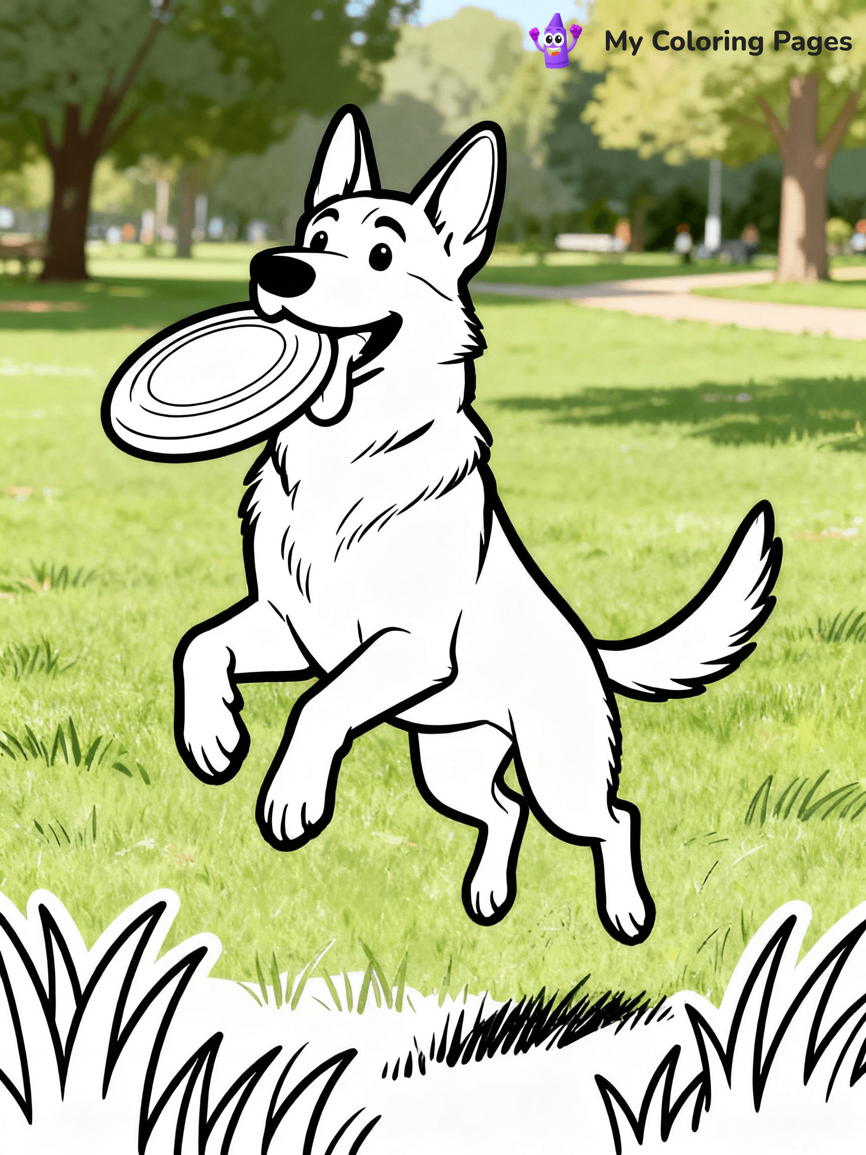 German Shepherd Coloring Pages - 25