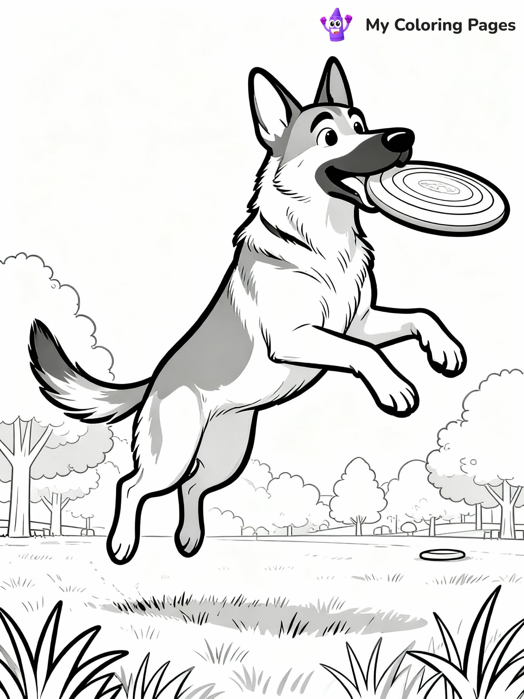 German Shepherd Coloring Pages - 24