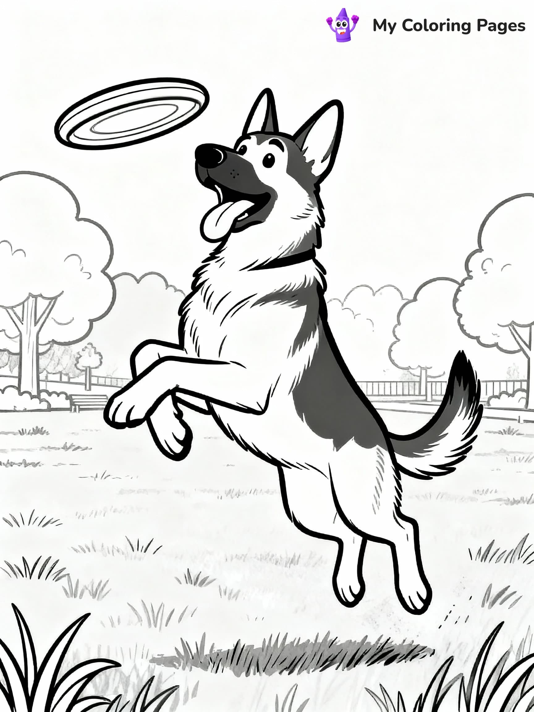 German Shepherd Coloring Pages - 23