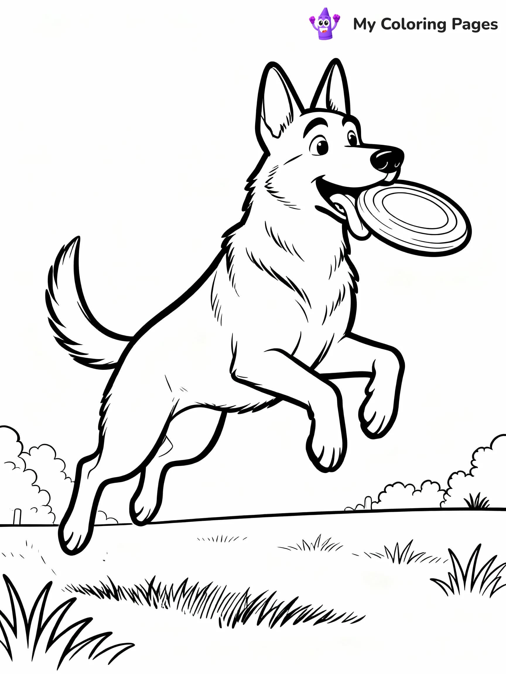 German Shepherd Coloring Pages - 22