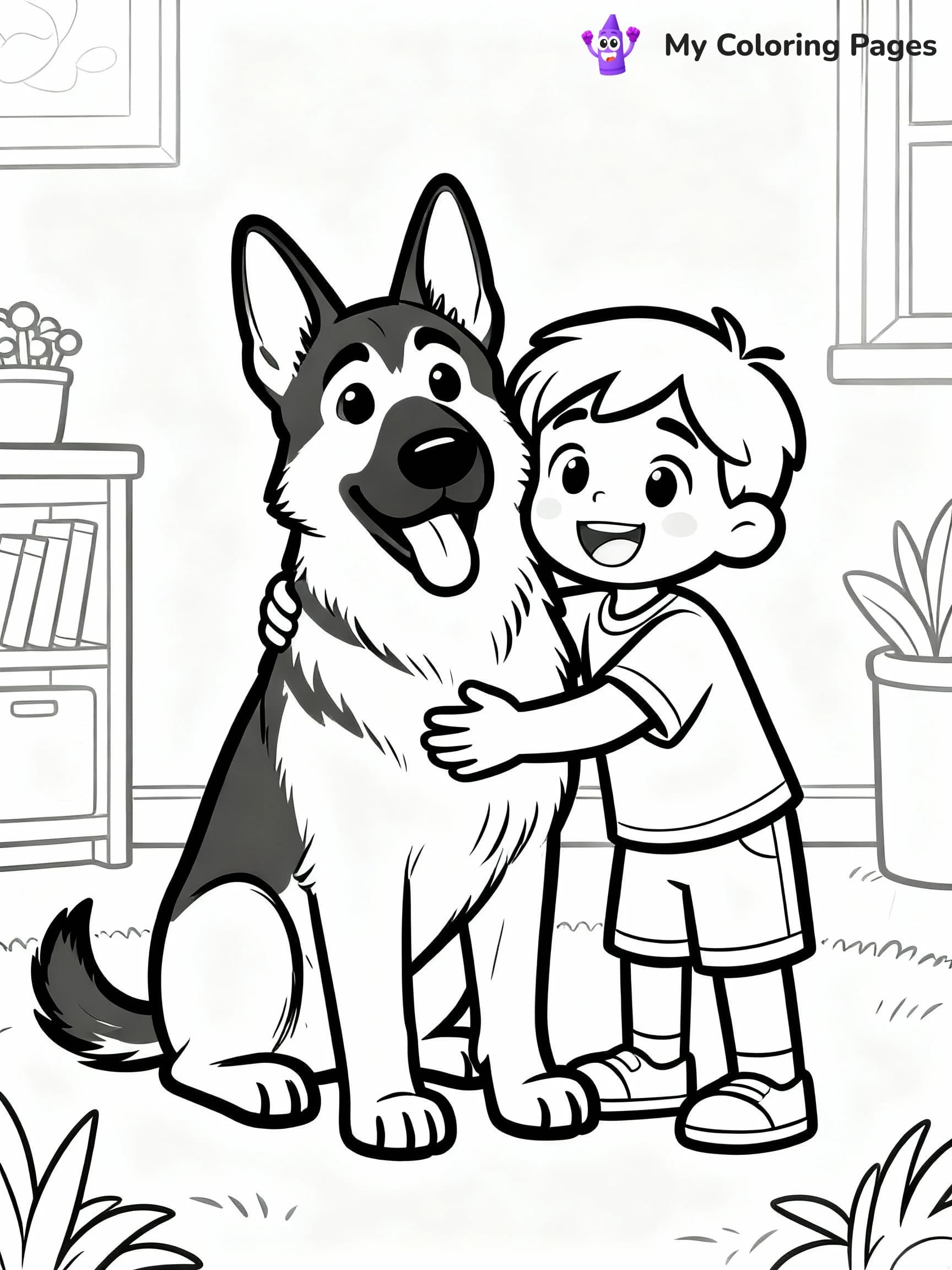 German Shepherd Coloring Pages - 21