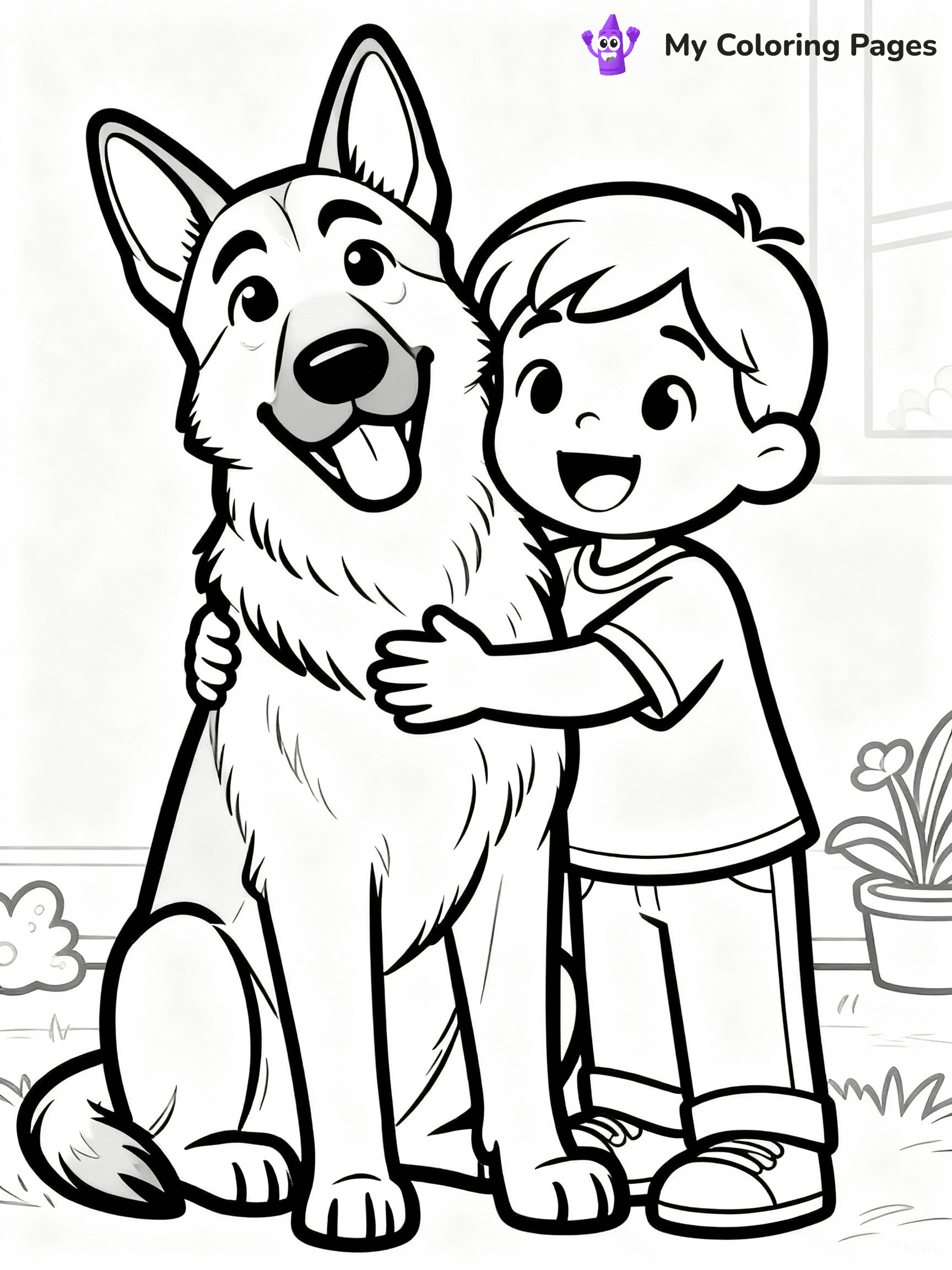 German Shepherd Coloring Pages - 20