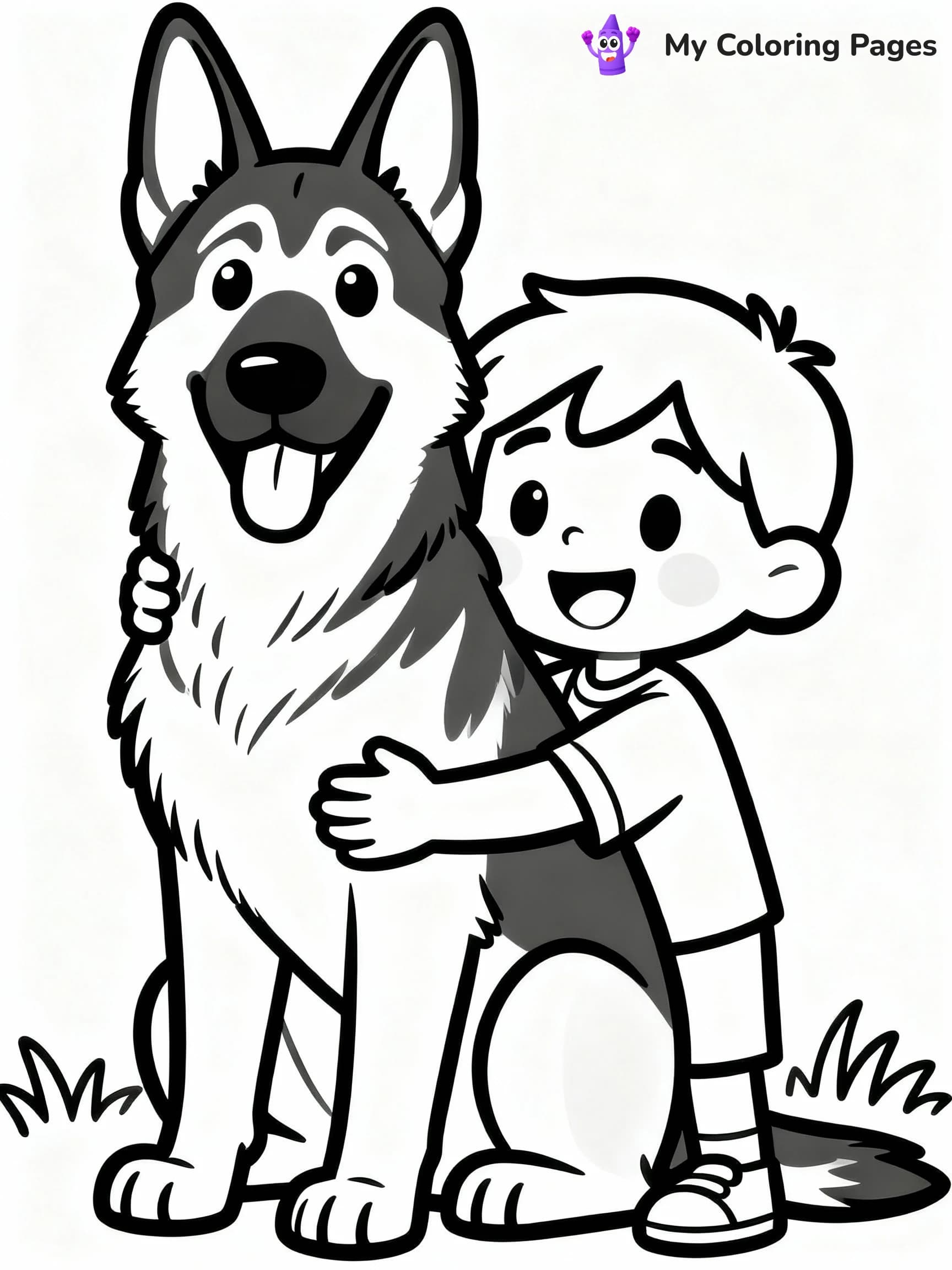 German Shepherd Coloring Pages - 19